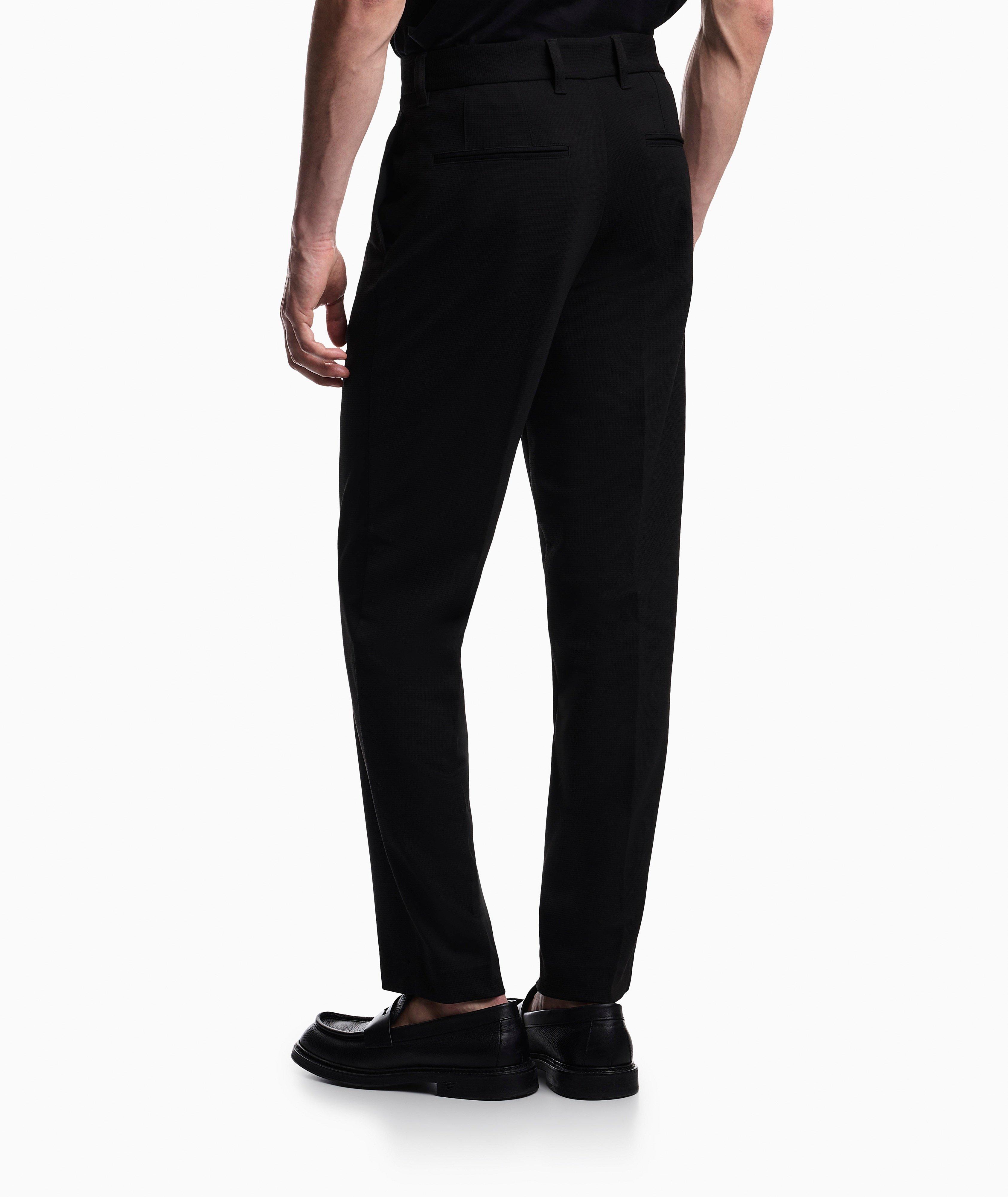 Waffle-Effect Viscose-Blend Dress Pants image 2