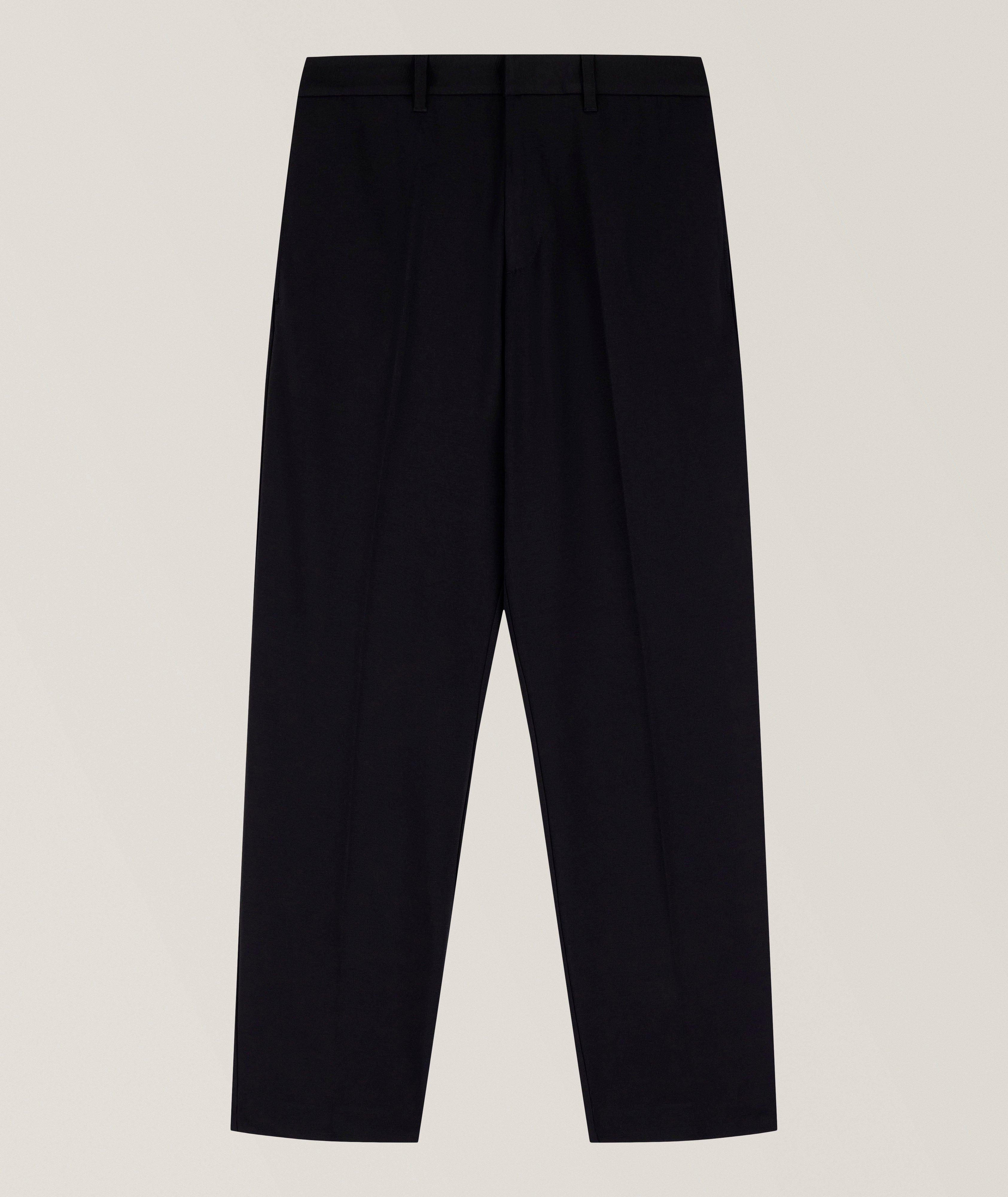 Waffle-Effect Viscose-Blend Dress Pants image 0