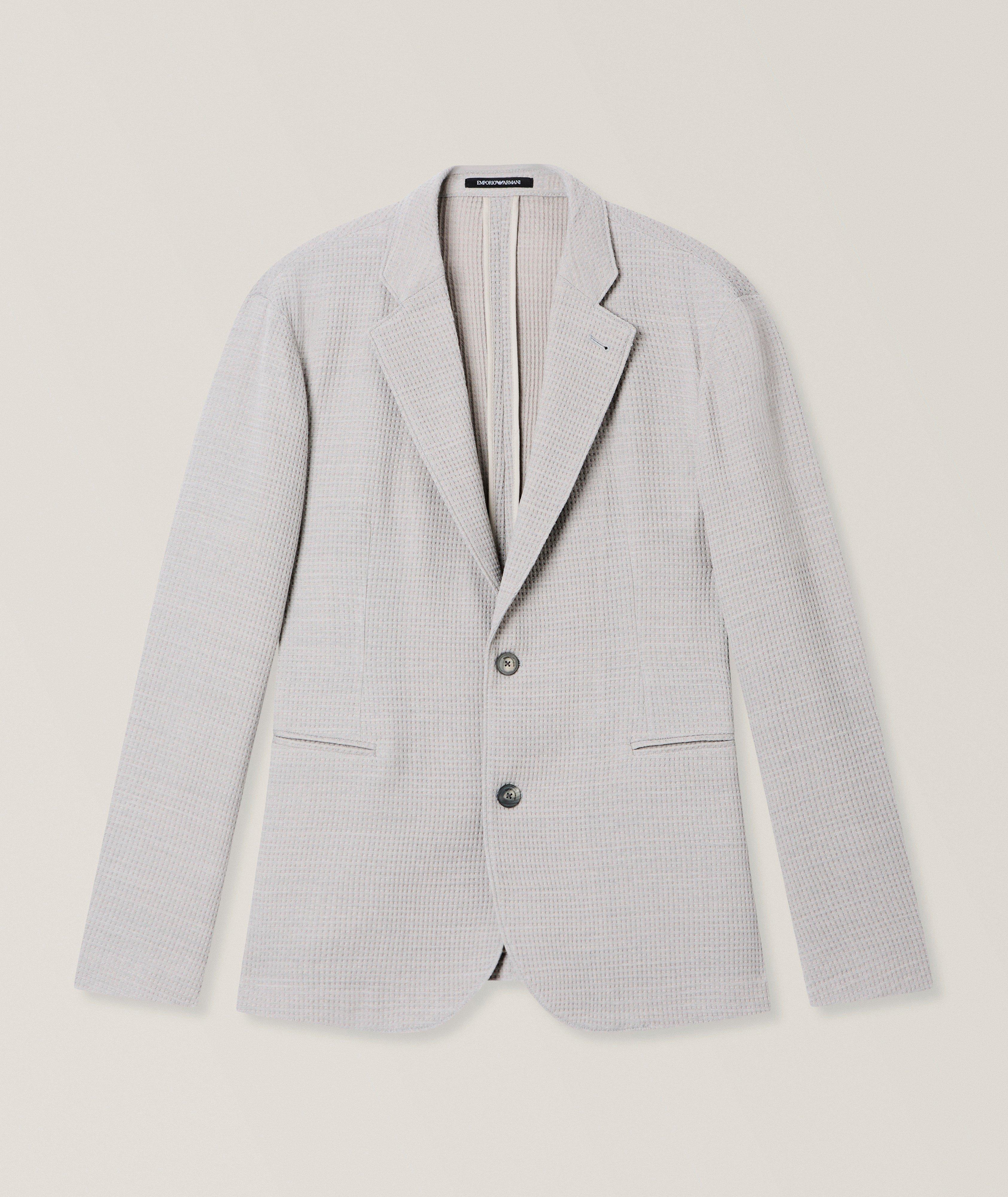 Emporio Armani 3D Waffle-Effect Jersey Sport Jacket | Sport