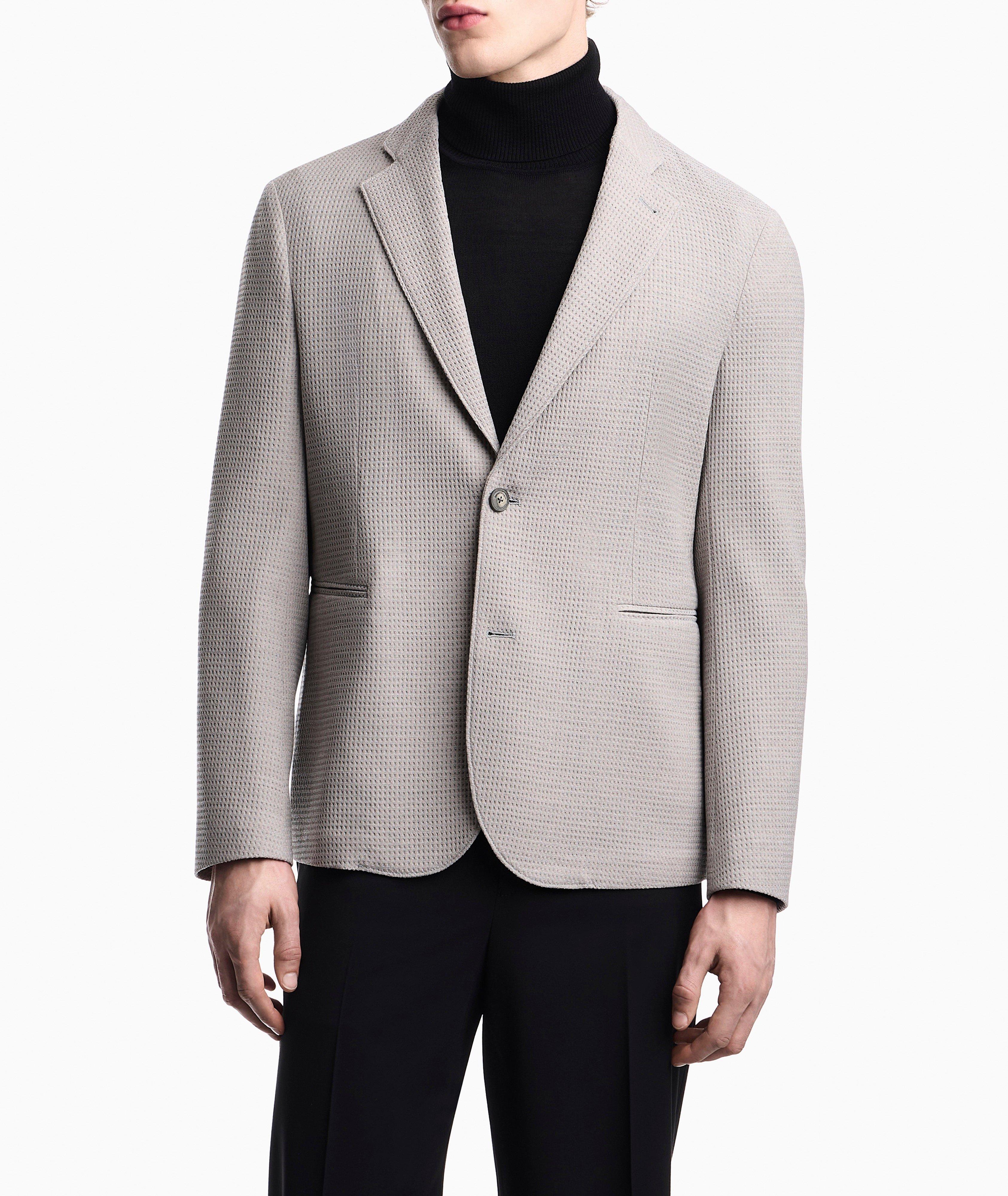 Emporio Armani 3D Waffle-Effect Jersey Sport Jacket | Sport