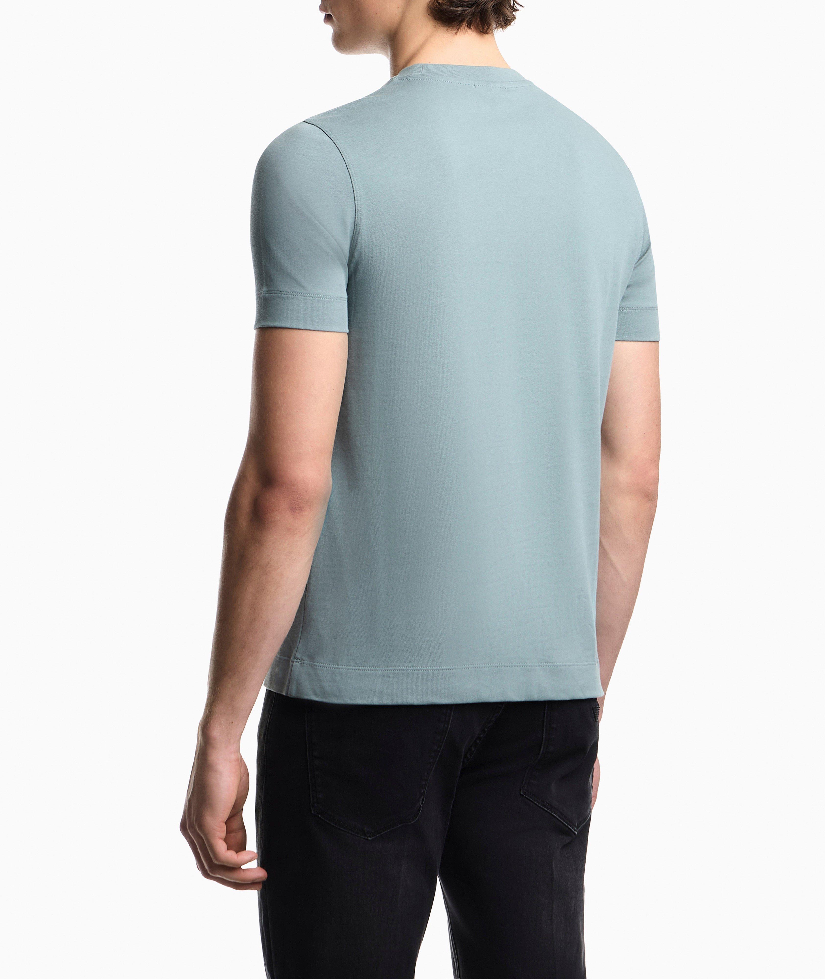 Embroidered Eagle Logo Cotton T-Shirt image 2