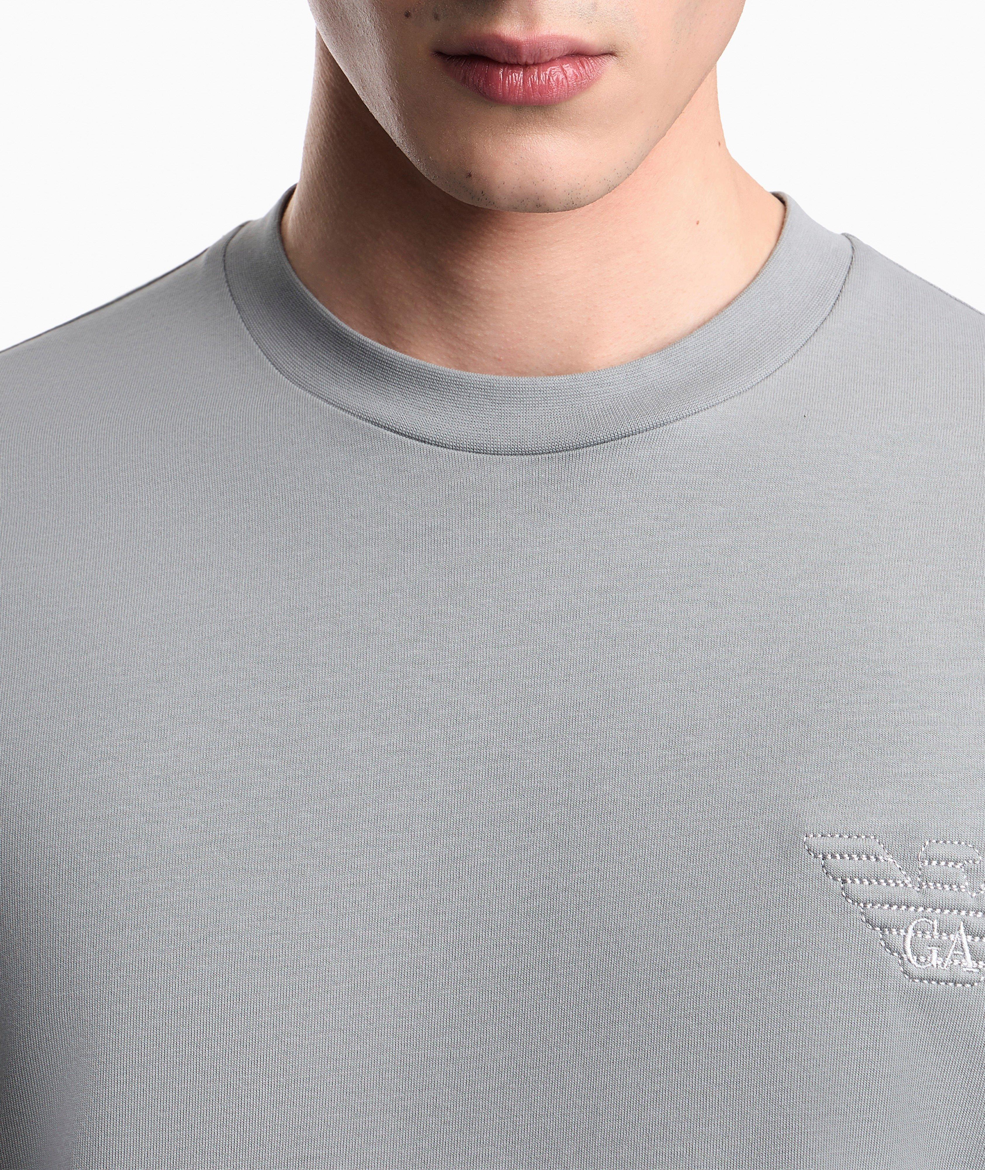 Embroidered Eagle Logo Cotton T-Shirt image 3