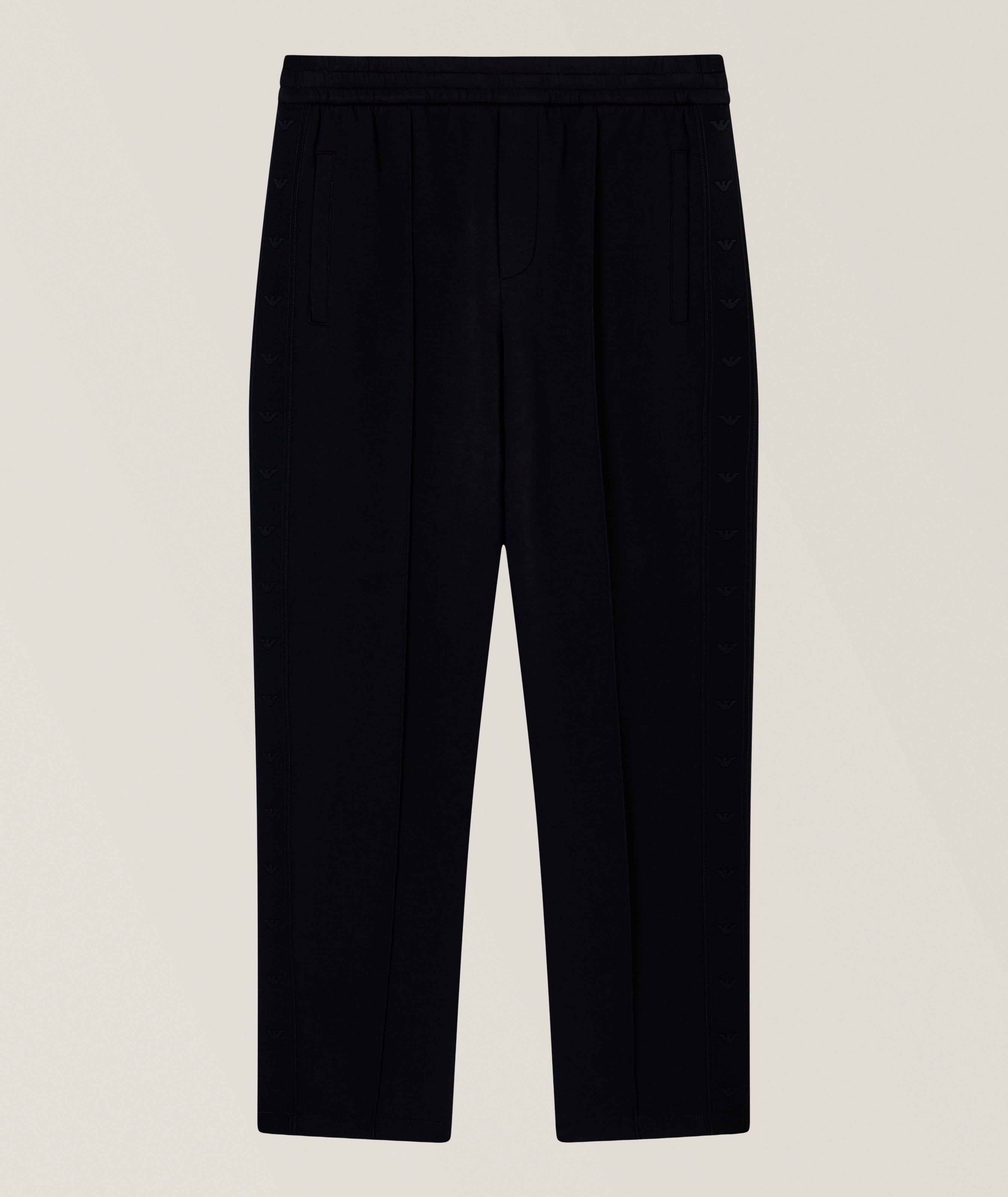 Giorgio Armani Technical Twill Flat-Front Pants | Dress Pants