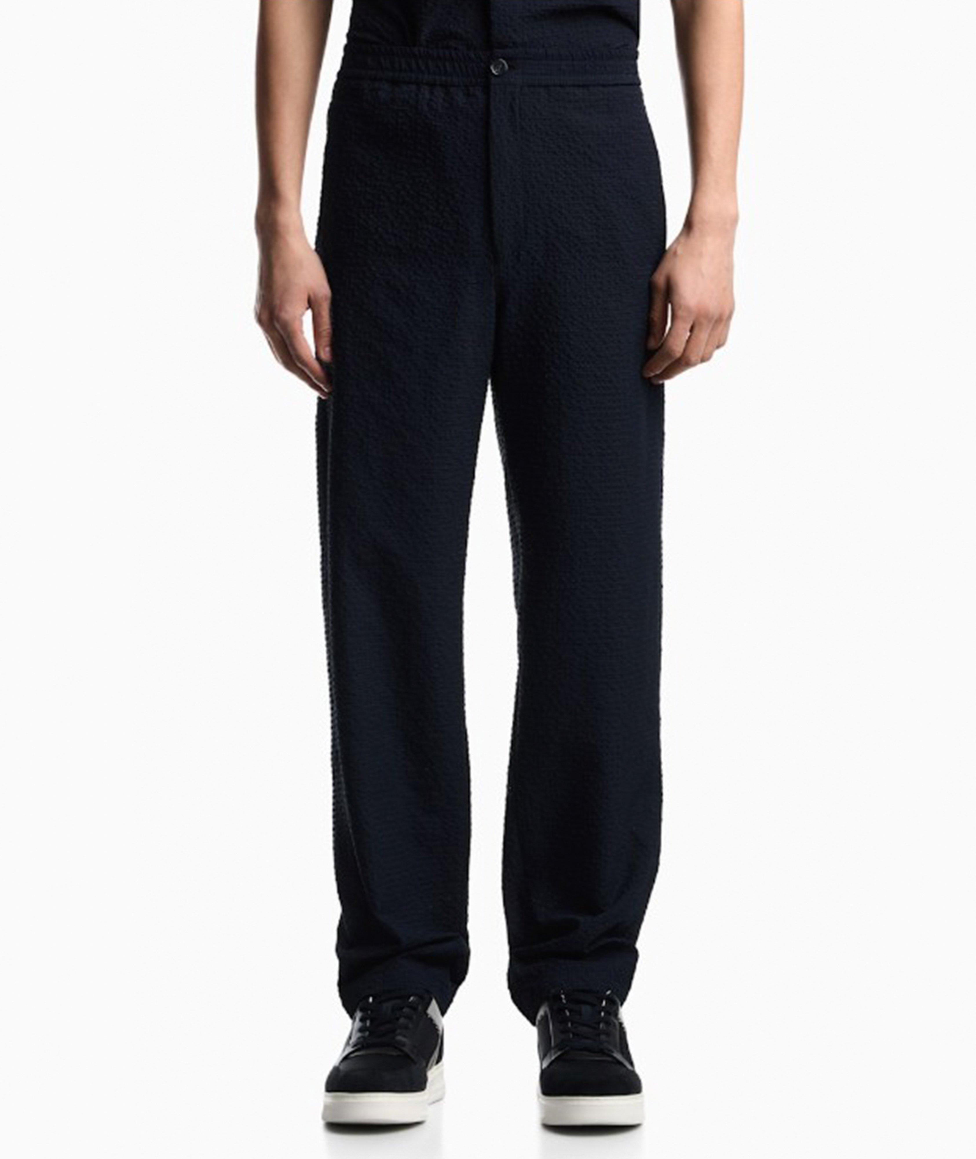Emporio Armani Icon Technical Seersucker Pants | Dress Pants