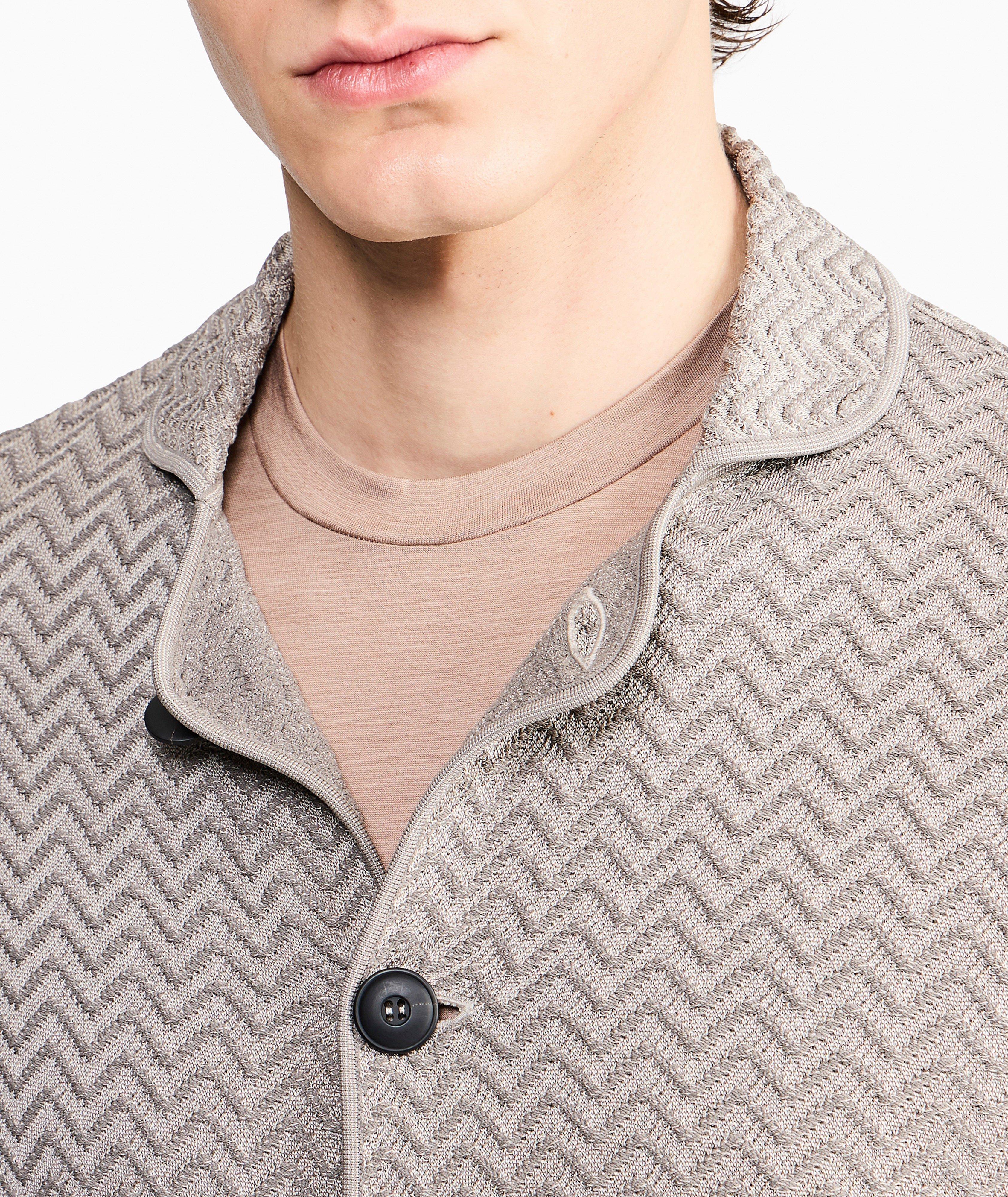 Giorgio Armani ASV Chevron Ottoman Knit Sport Jacket | Sport