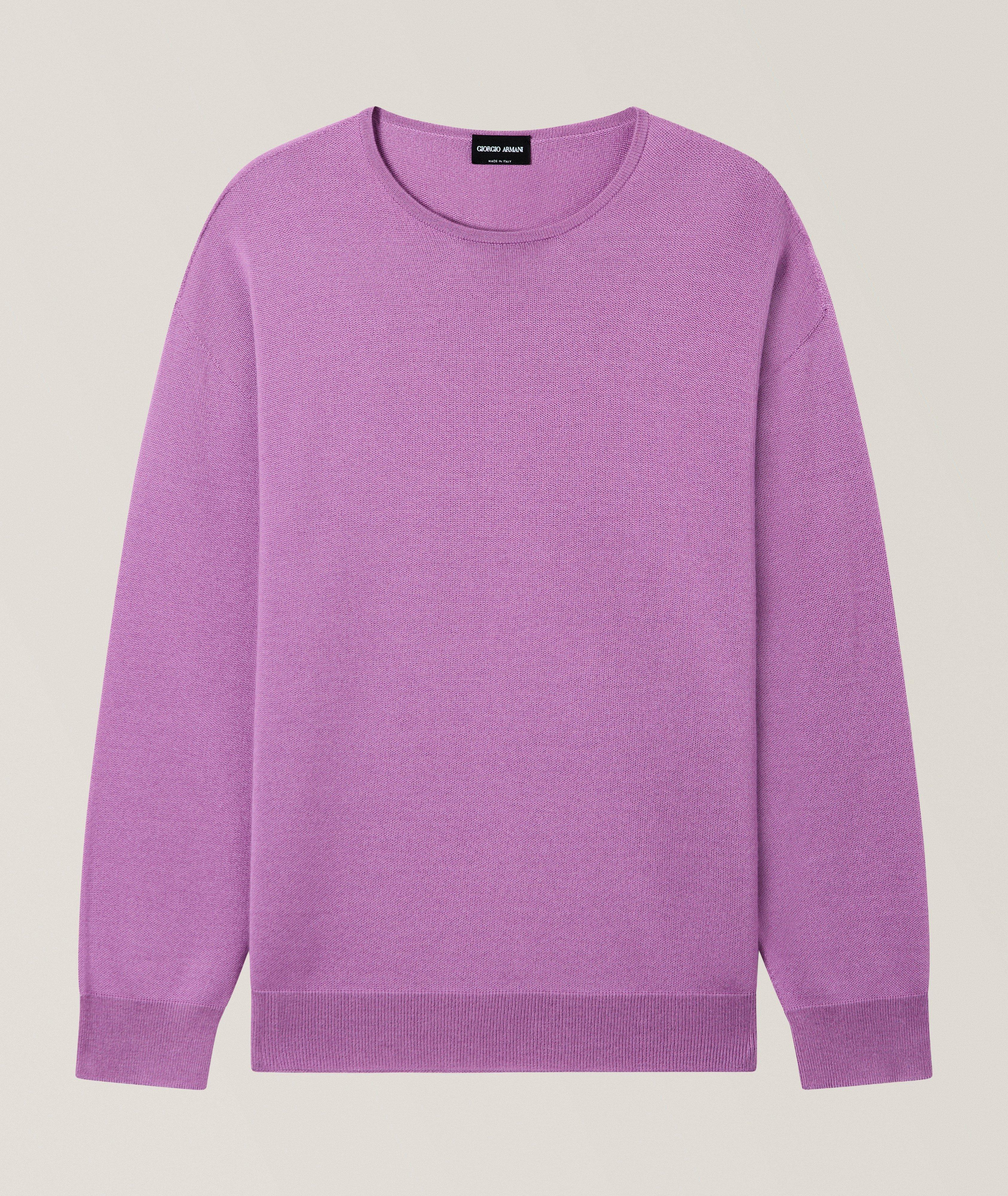 Giorgio Armani Cashmere-Silk Crewneck Sweater