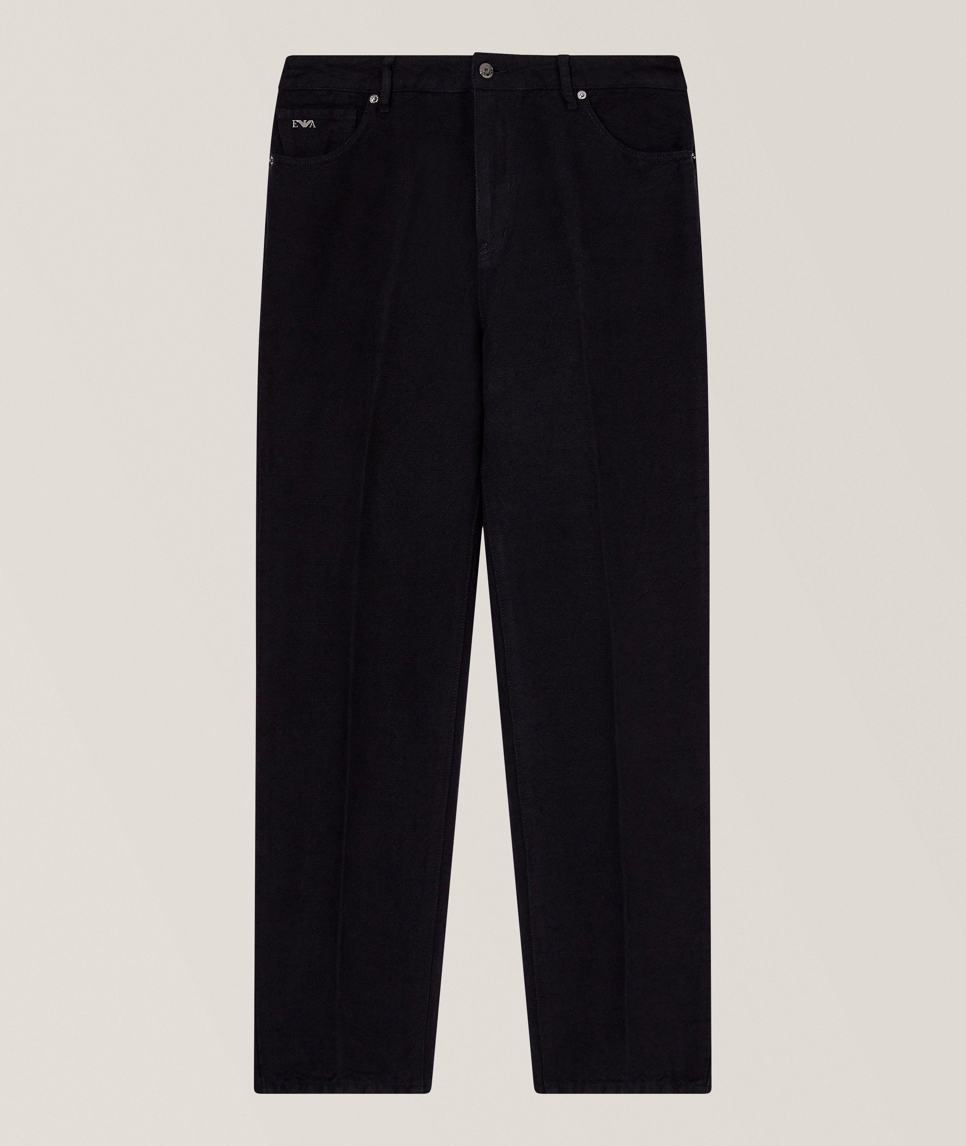 Emporio Armani J75 Regular-Fit Cotton-Hemp Jeans | Pants | Harry Rosen
