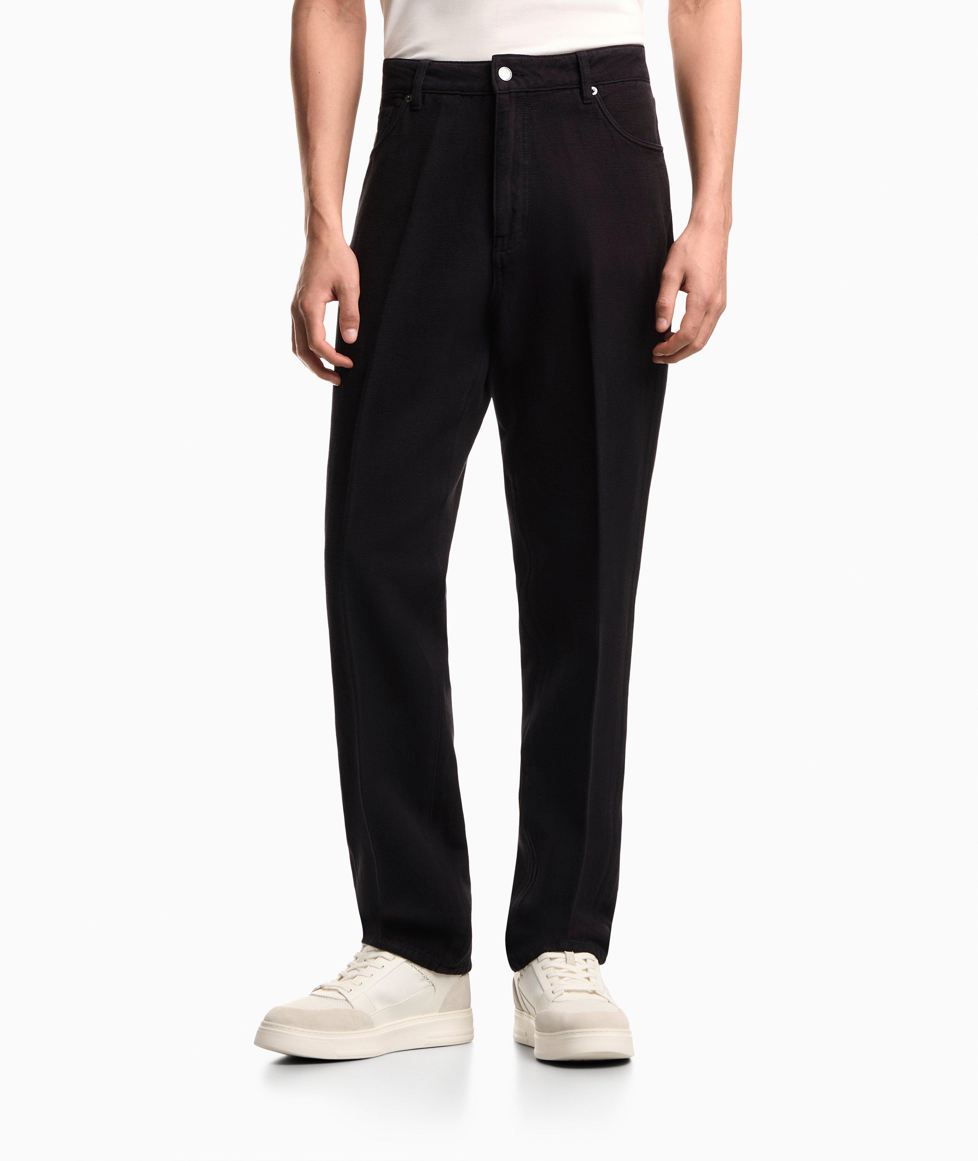 Emporio Armani J75 Regular-Fit Cotton-Hemp Jeans | Pants | Harry Rosen
