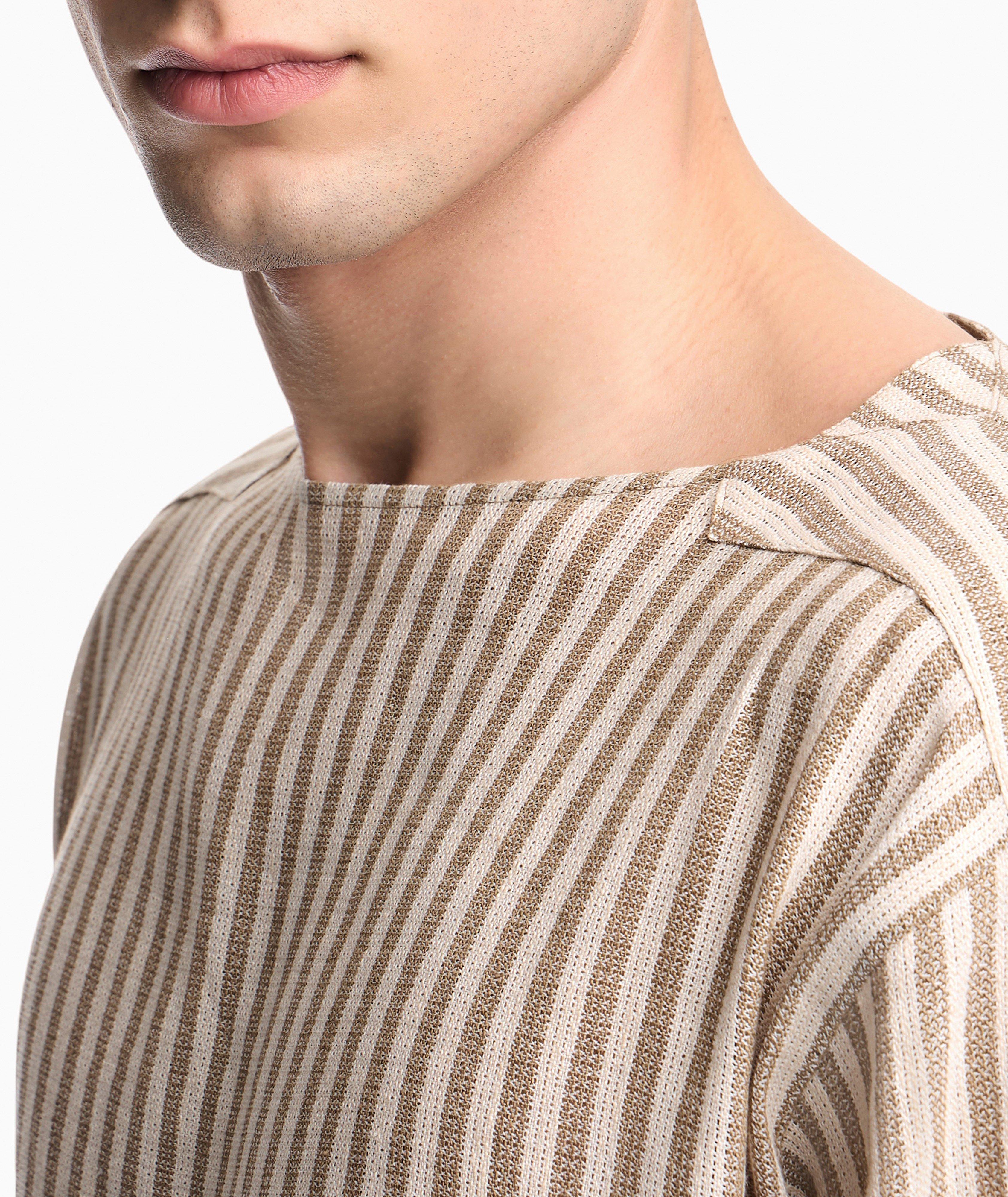 Emporio Armani Striped Linen-Cotton Shirt | Casual Shirts | Harry