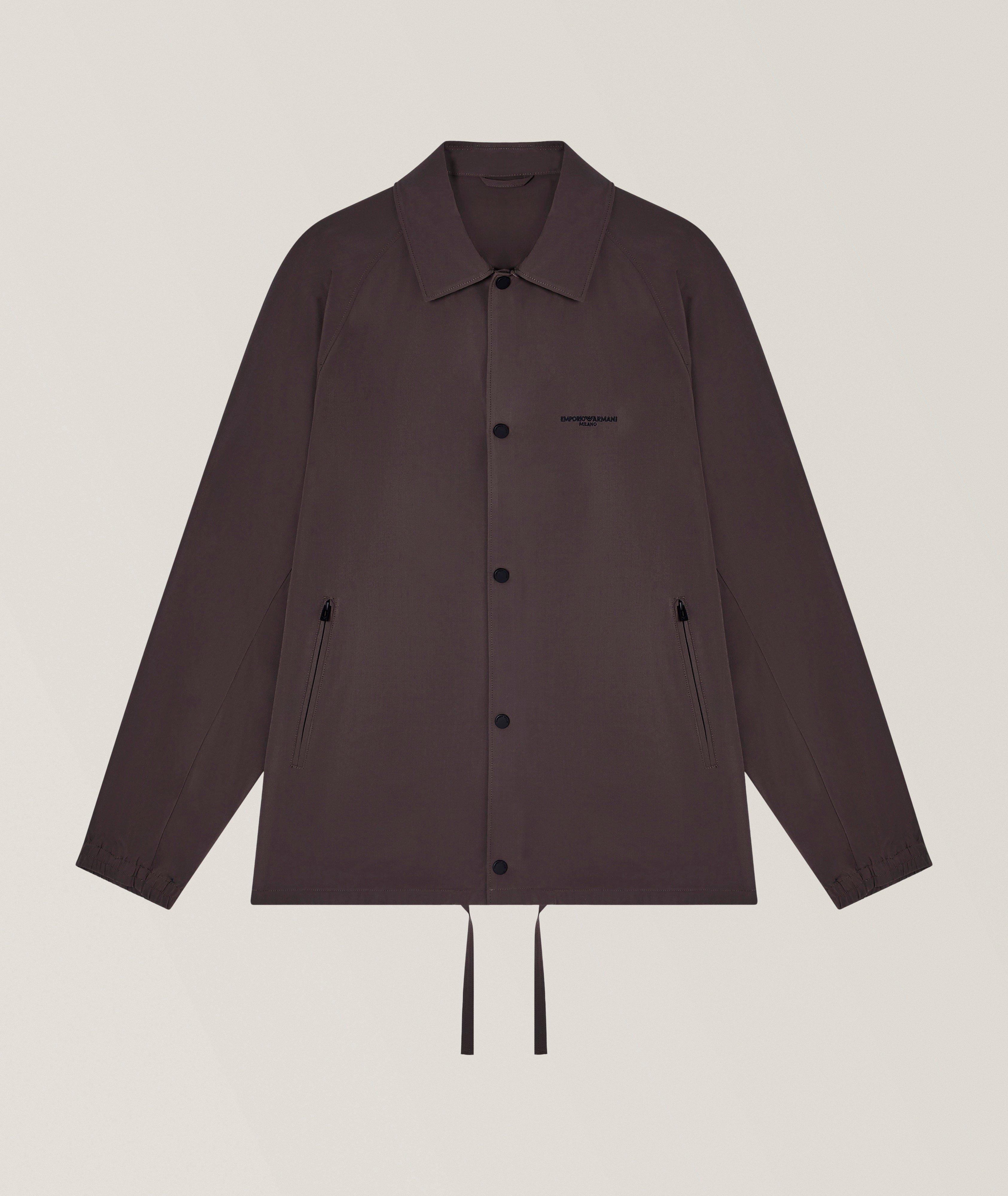 Emporio Armani Cotton-Linen Double-Breasted Sport Jacket | Sport