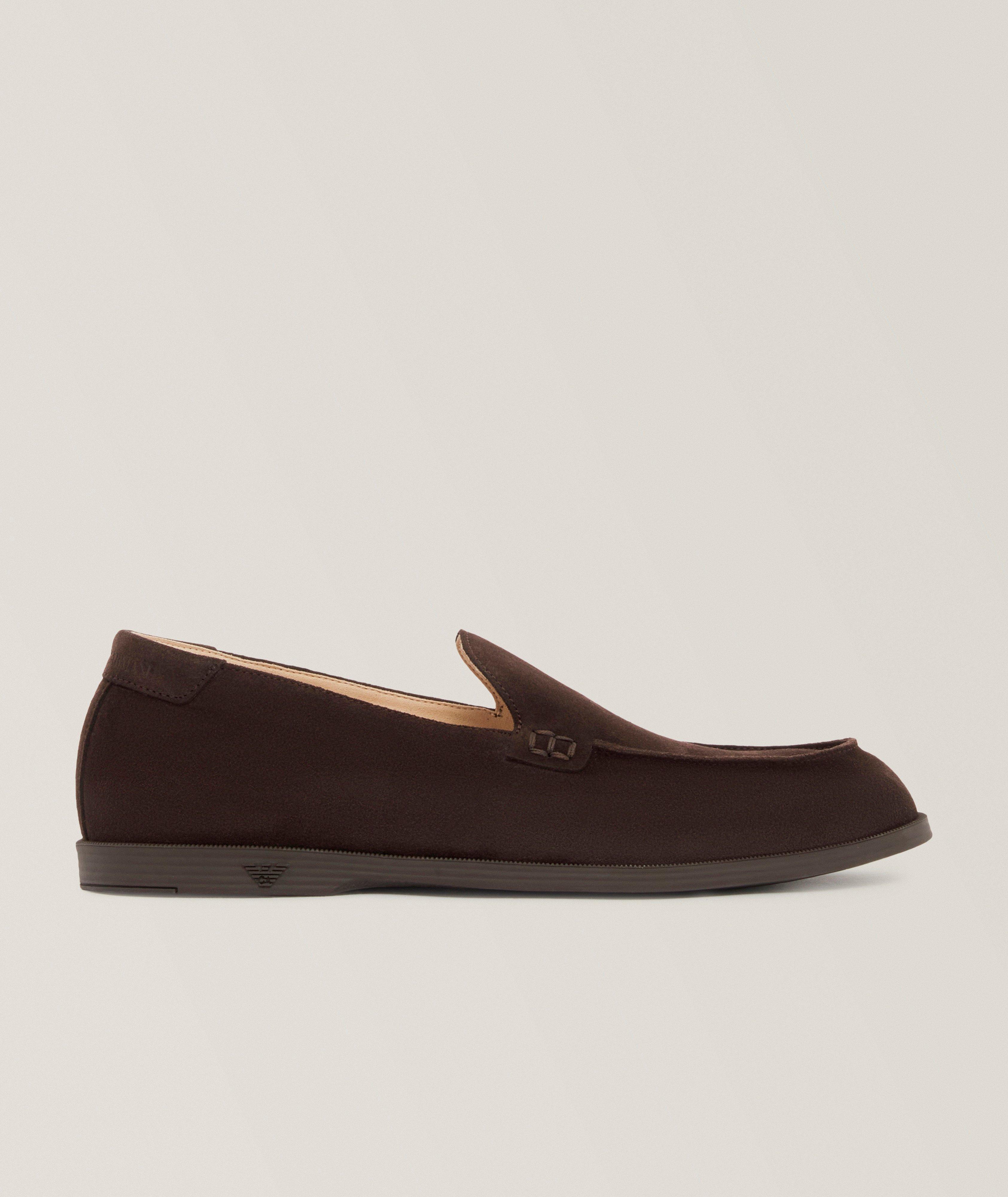 Emporio Armani Velour Suede Loafers