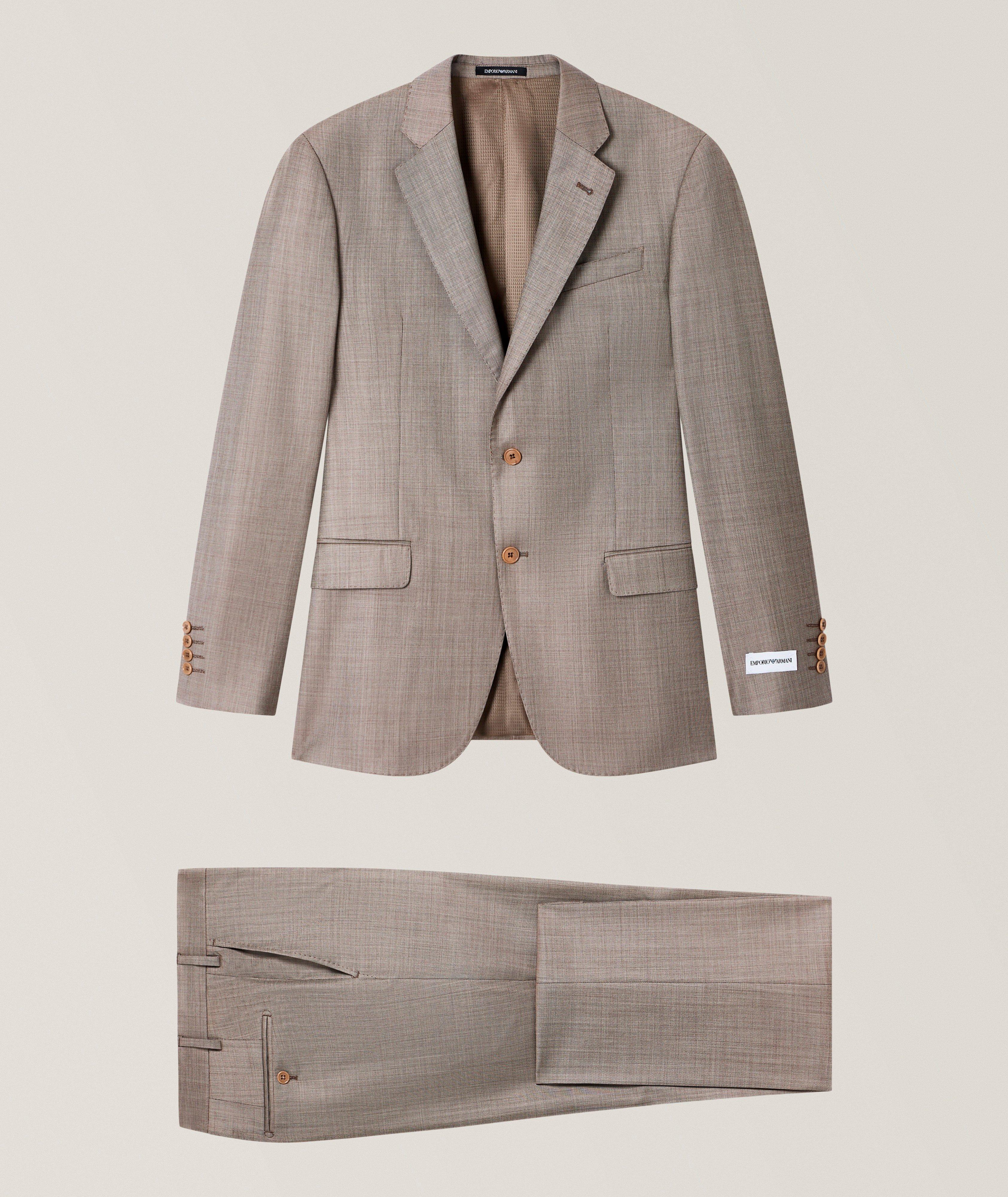 Emporio Armani Slim-Fit M-Line Sharkskin Virgin Wool Suit | Suits