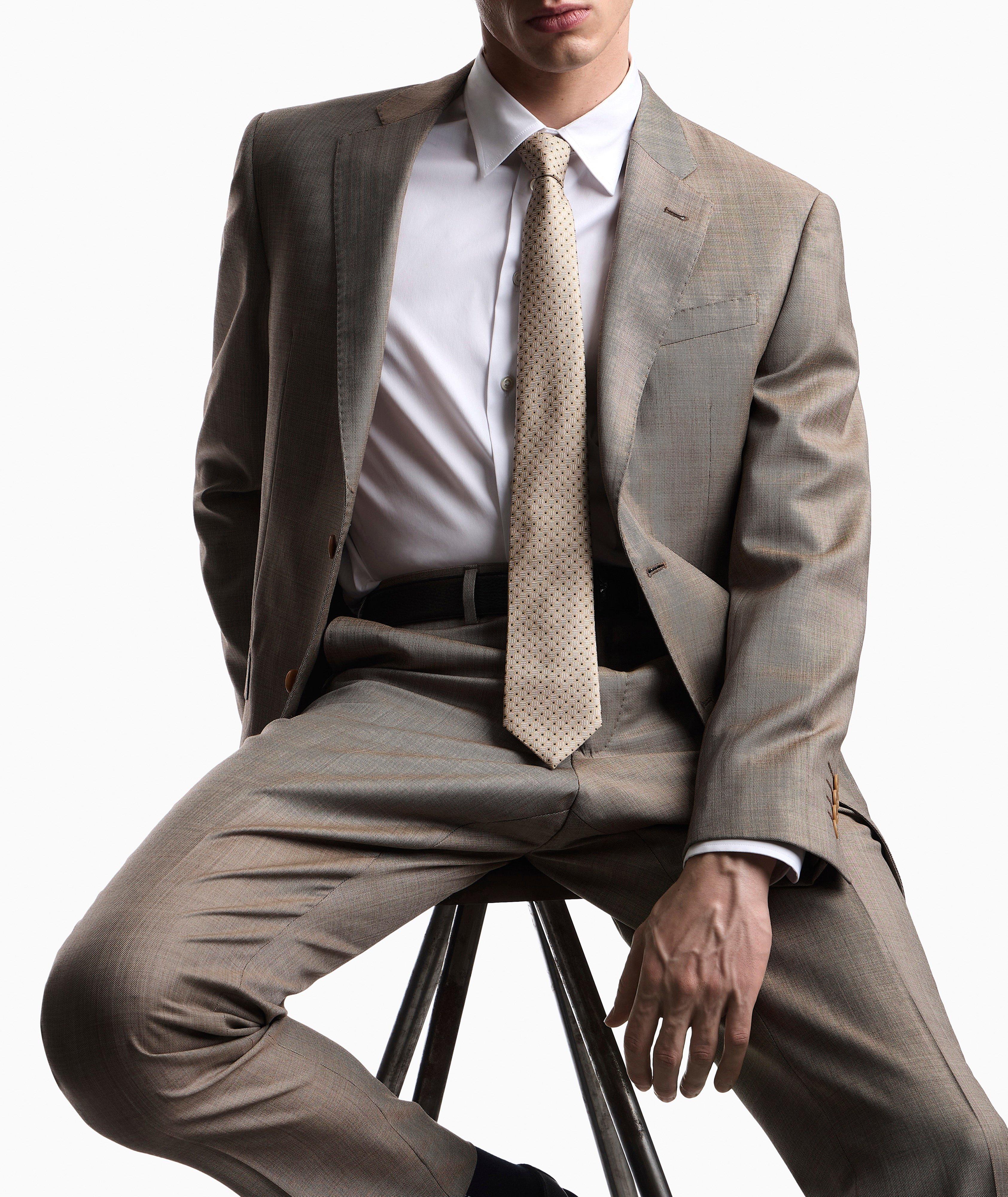 Emporio Armani Slim-Fit M-Line Sharkskin Virgin Wool Suit | Suits