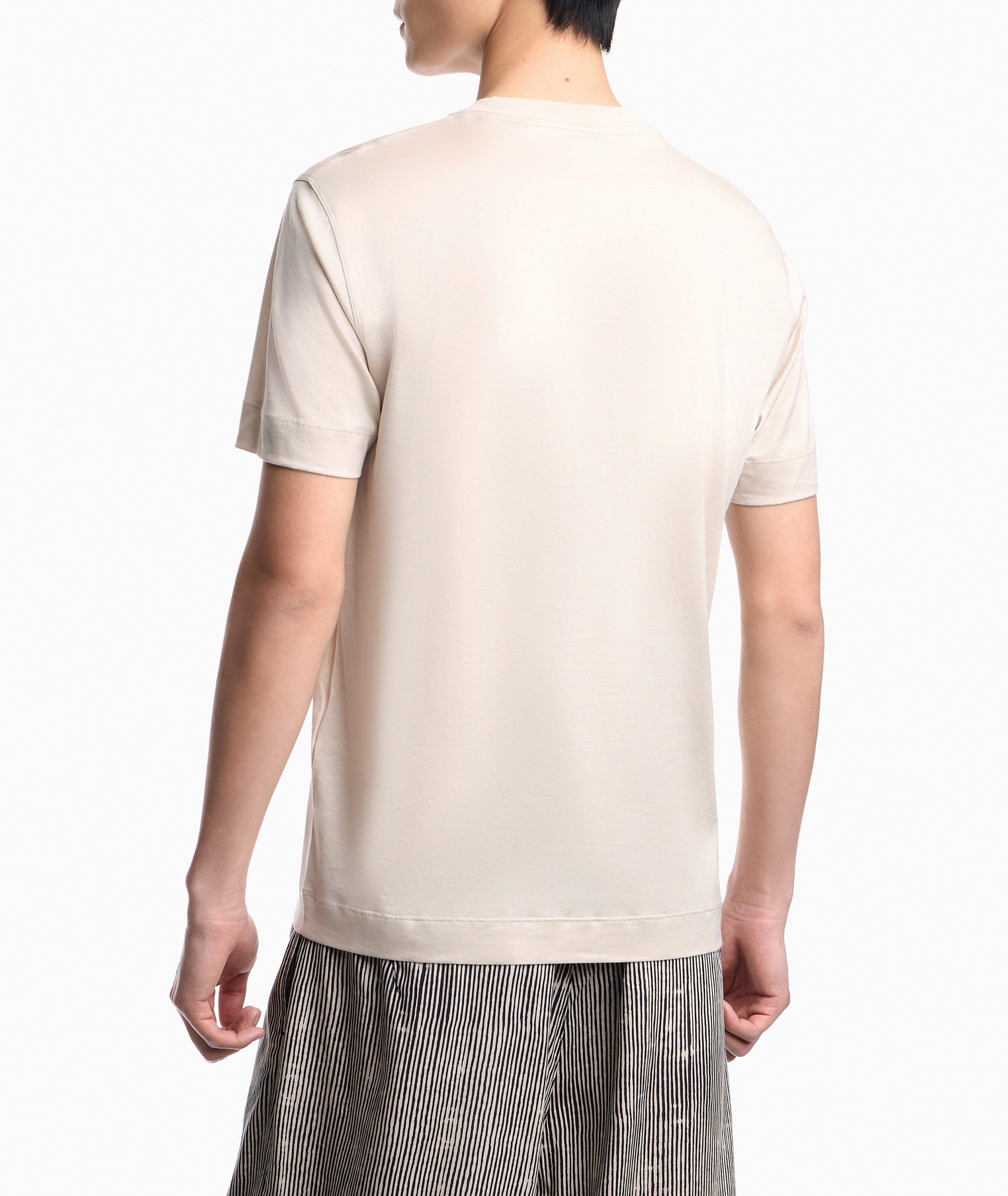 Embroidered Logo Lyocell-Cotton T-Shirt image 2