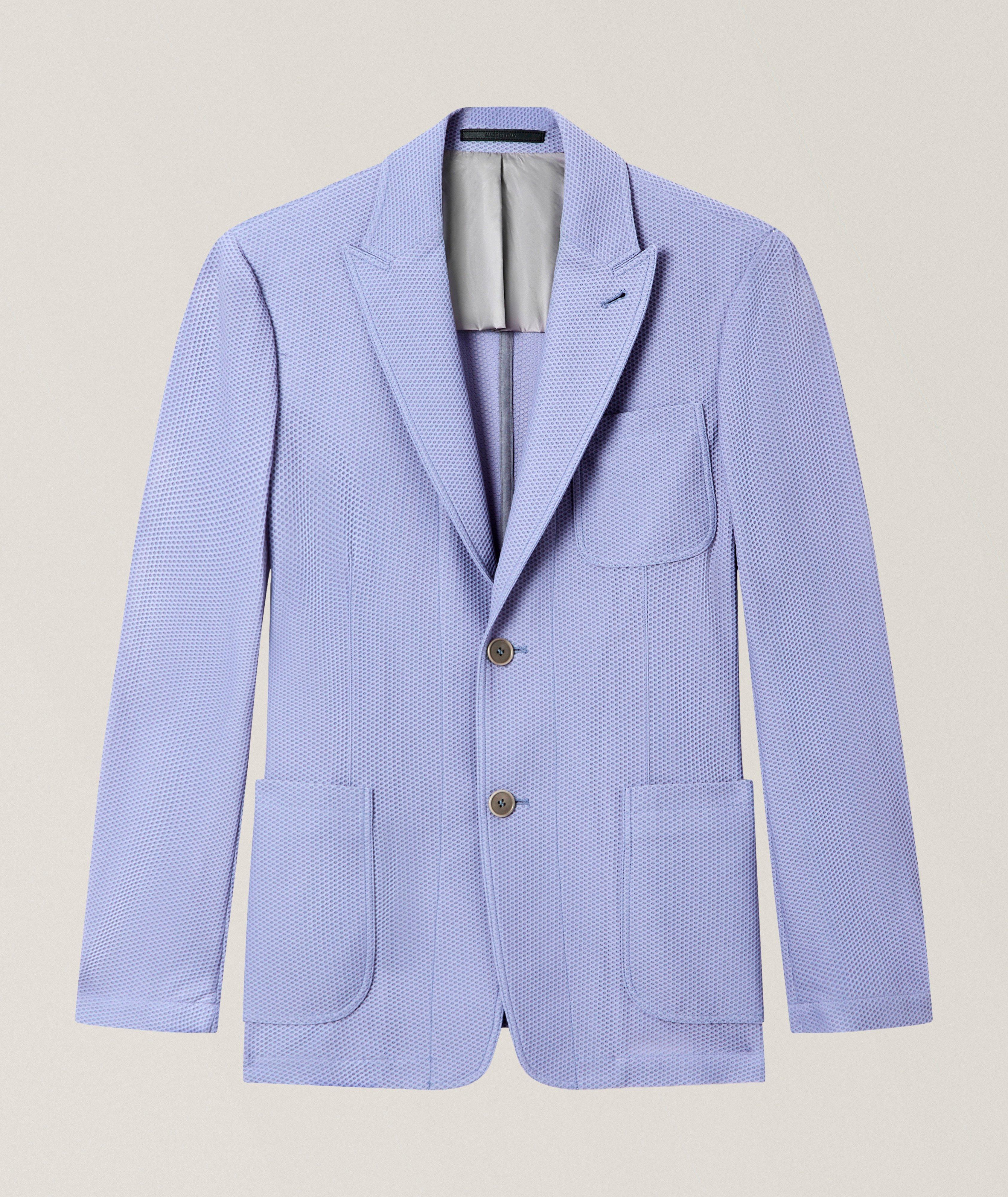 Giorgio Armani Technical Waffle Knit Sport Jacket
