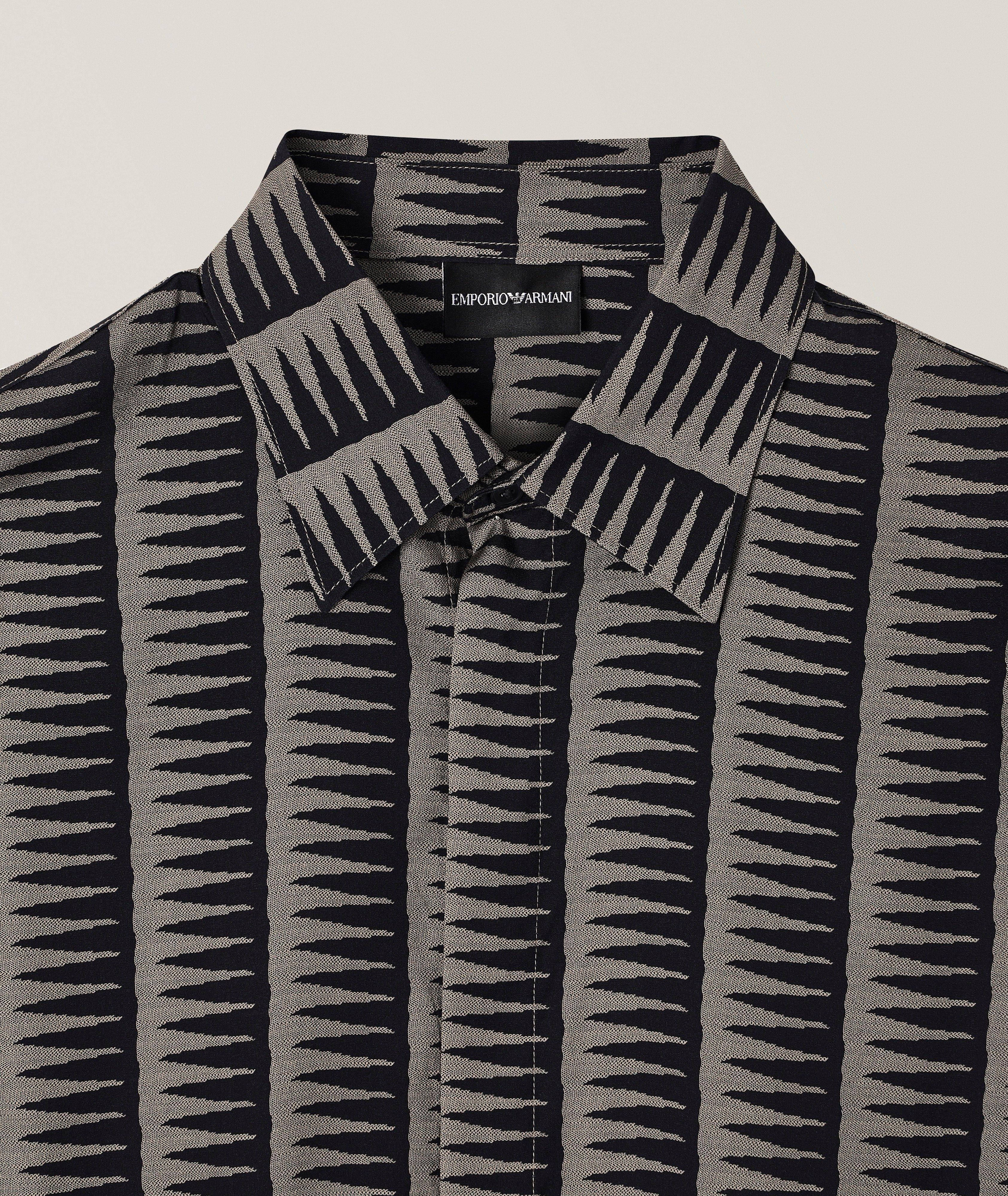 Two-Tone Jagged Motif Shirt image 2