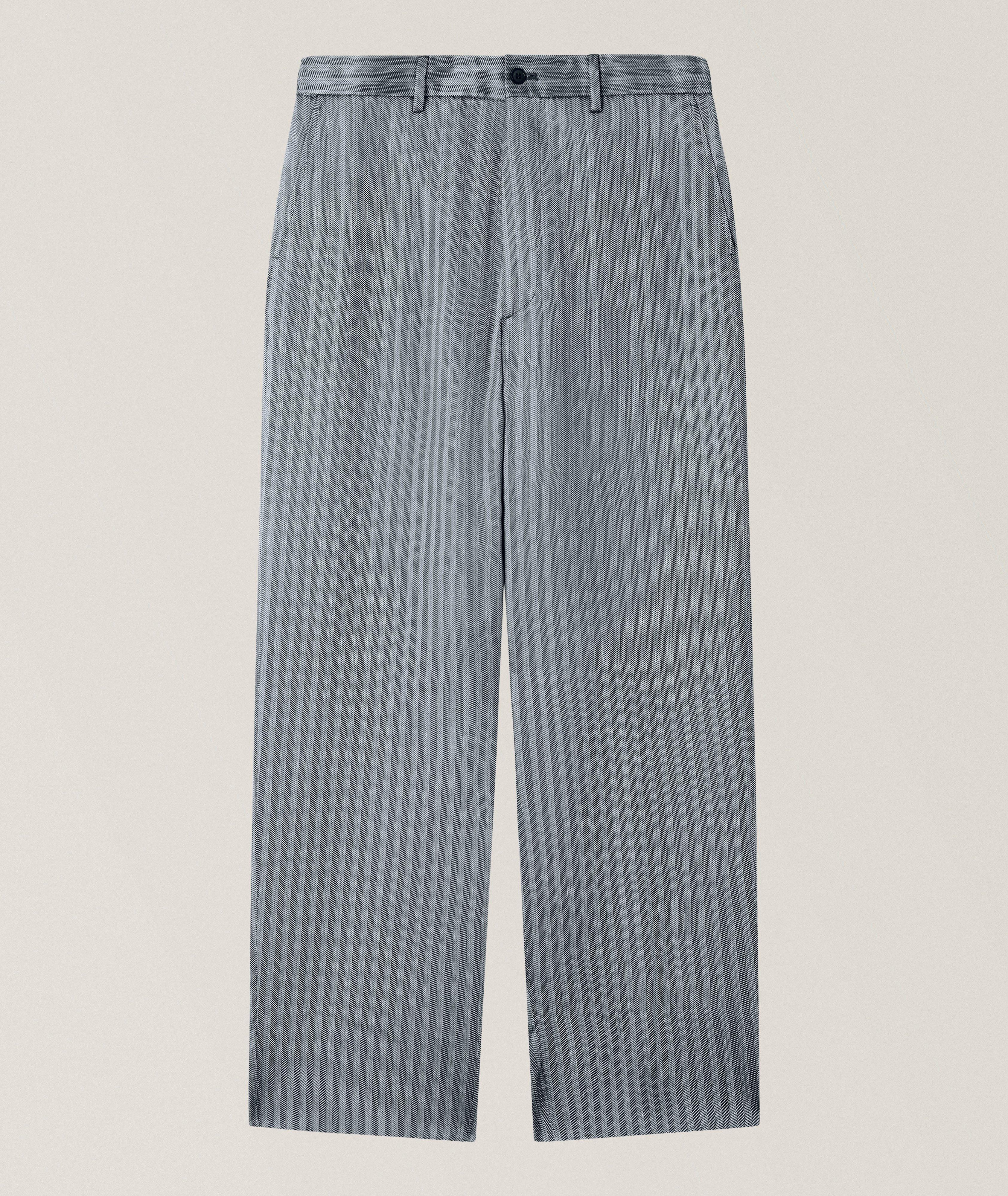 Giorgio Armani ASV Striped Wide-Leg Dress Pants | Dress Pants