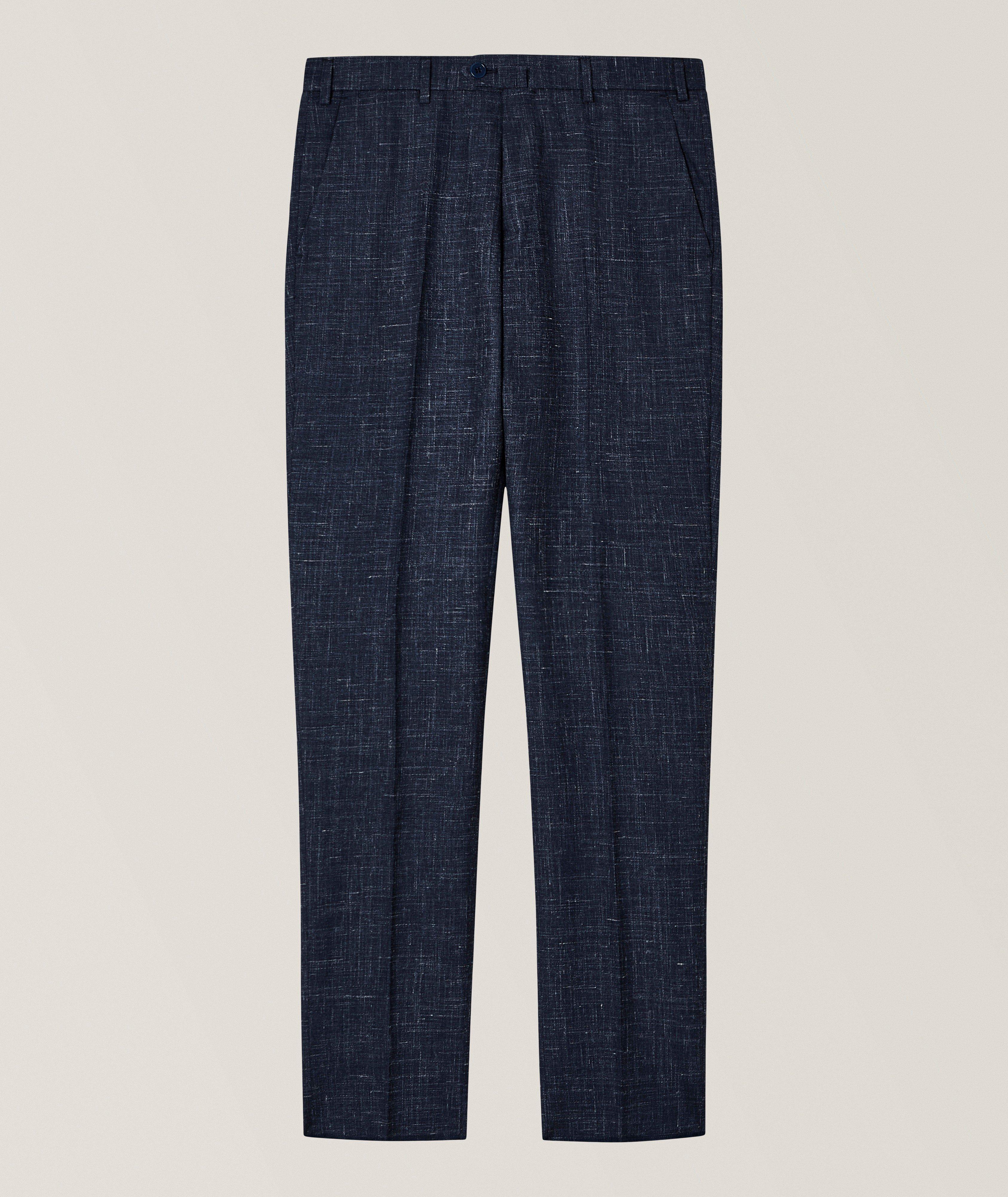 Giorgio Armani Wool-Seersucker Stretch Knit Dress Pants | Dress