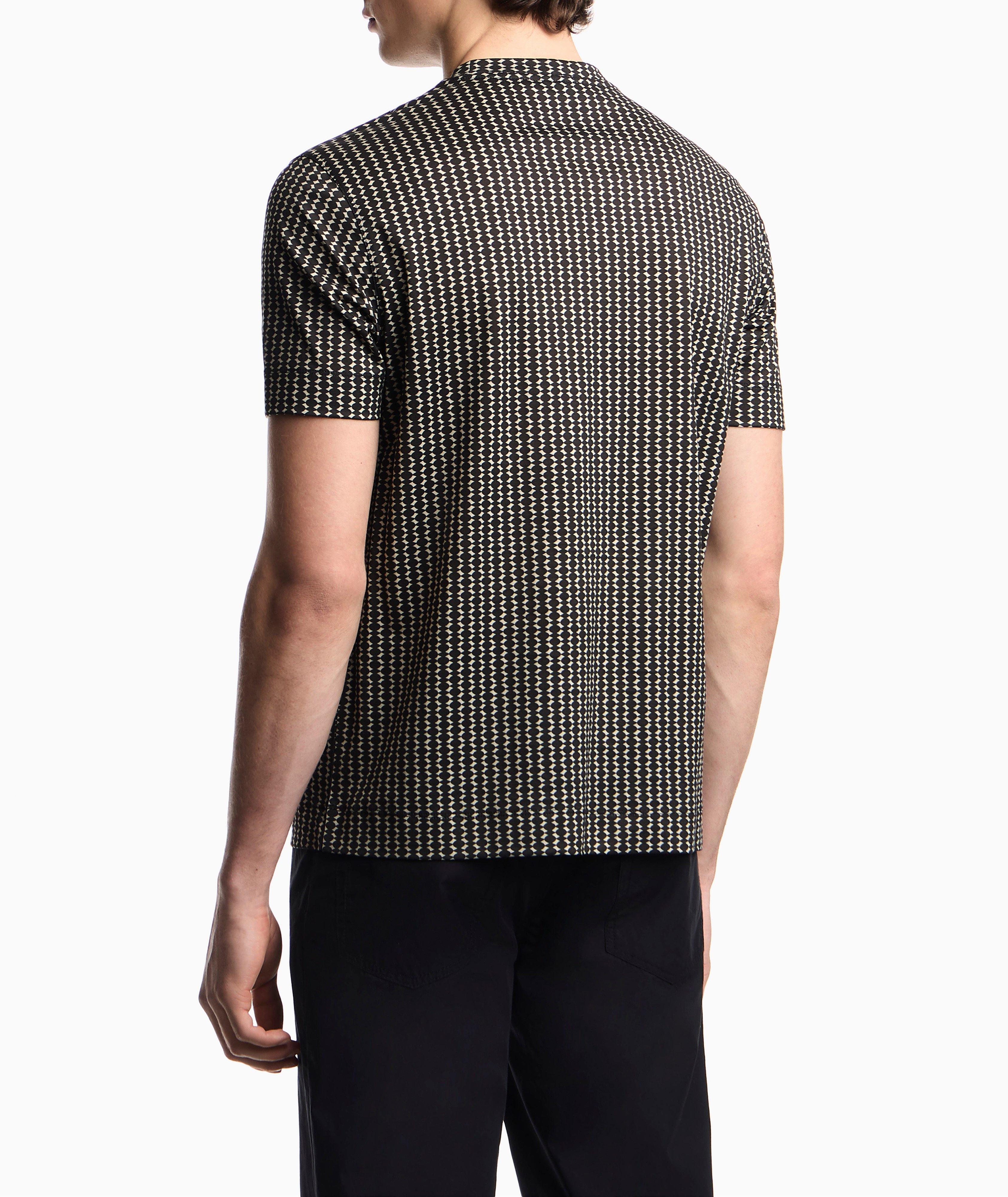 Allover Micro-Pattern Lyocell-Blend T-Shirt image 2