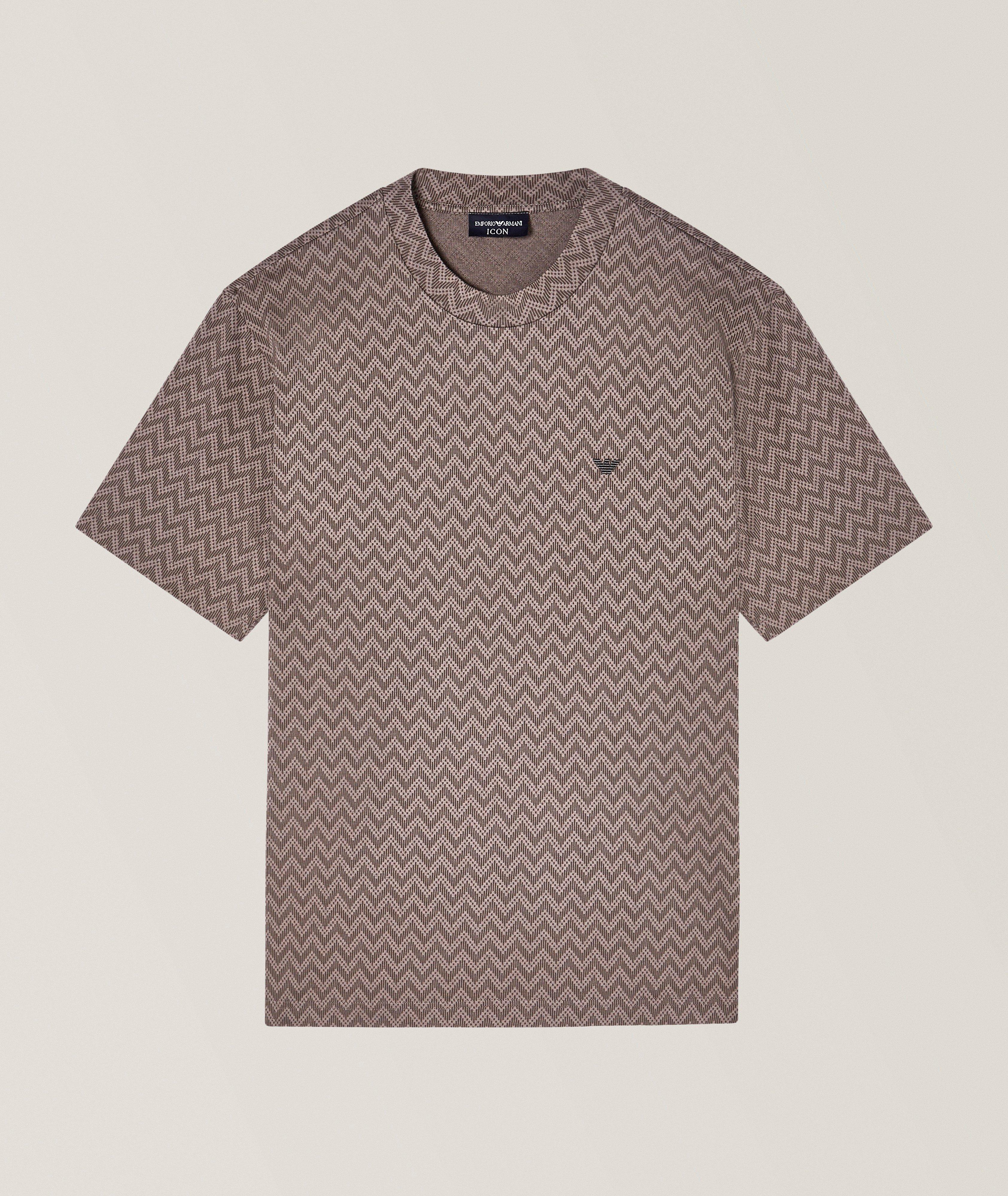 Icon Jacquard Chevron Cotton T-Shirt image 0