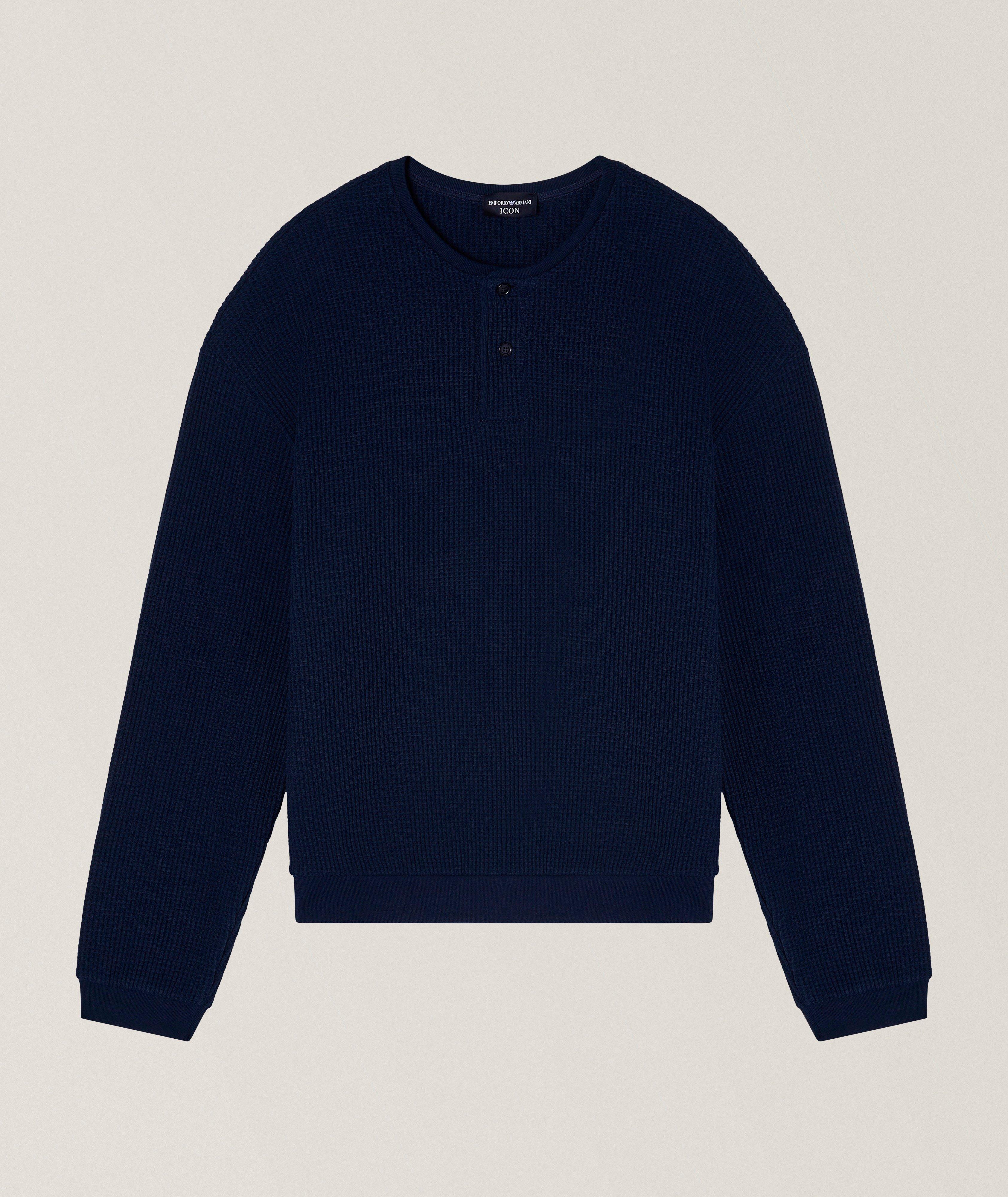 Emporio Armani Full-Zip Double Jersey Hooded Sweater | Sweaters