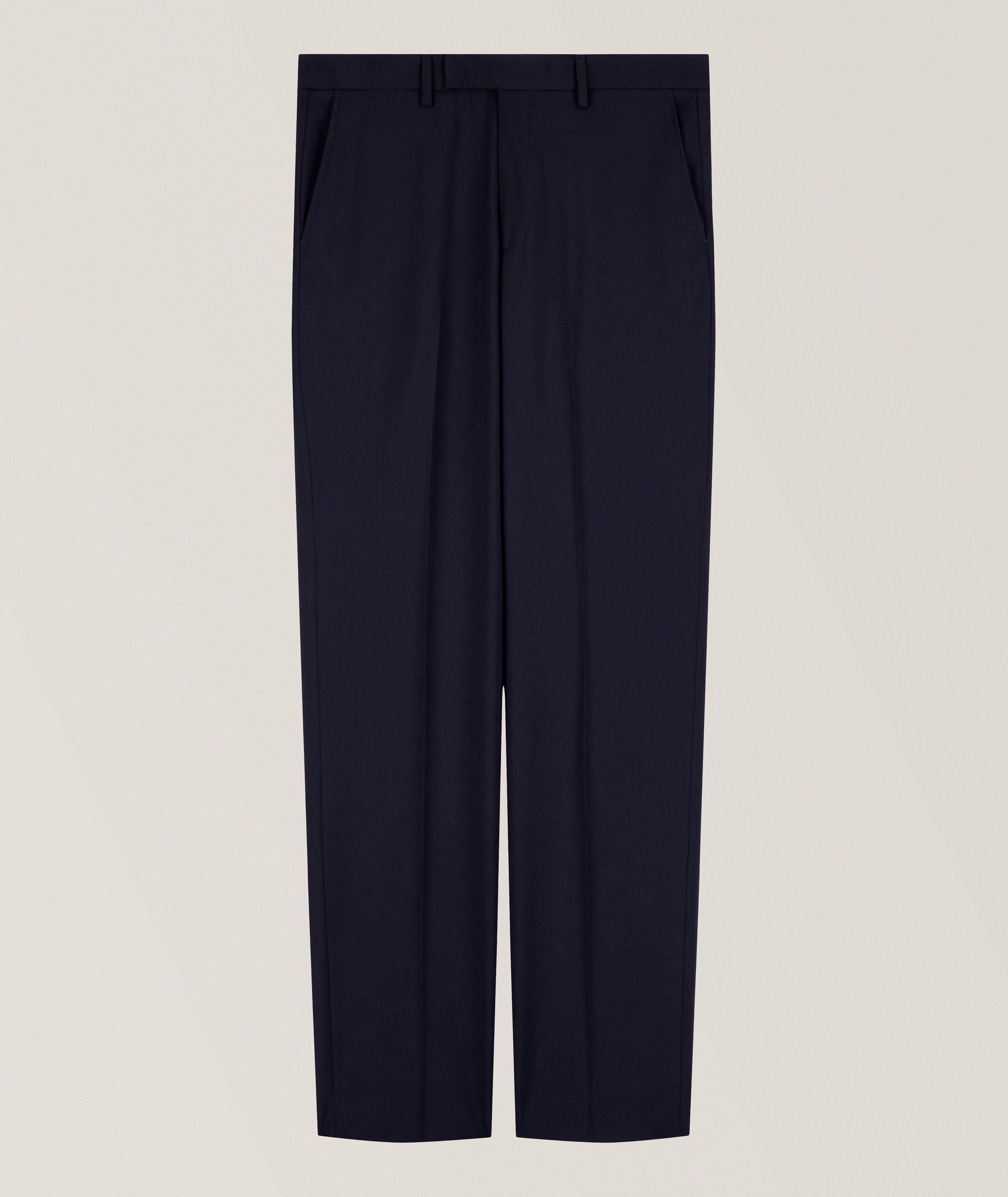 Emporio Armani Virgin Wool Canvas Dress Pants