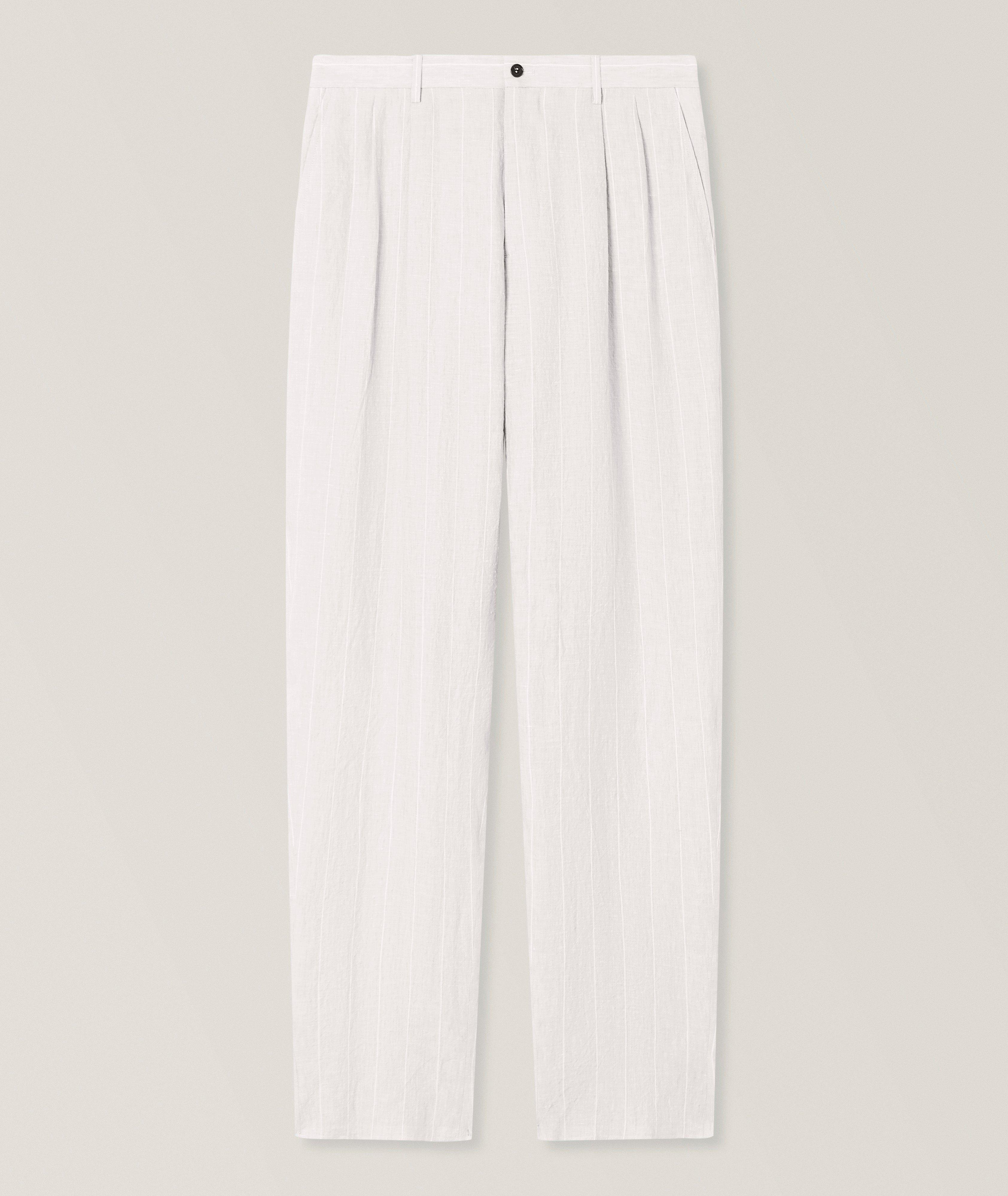Pantalon double-pli lin ASV image 0