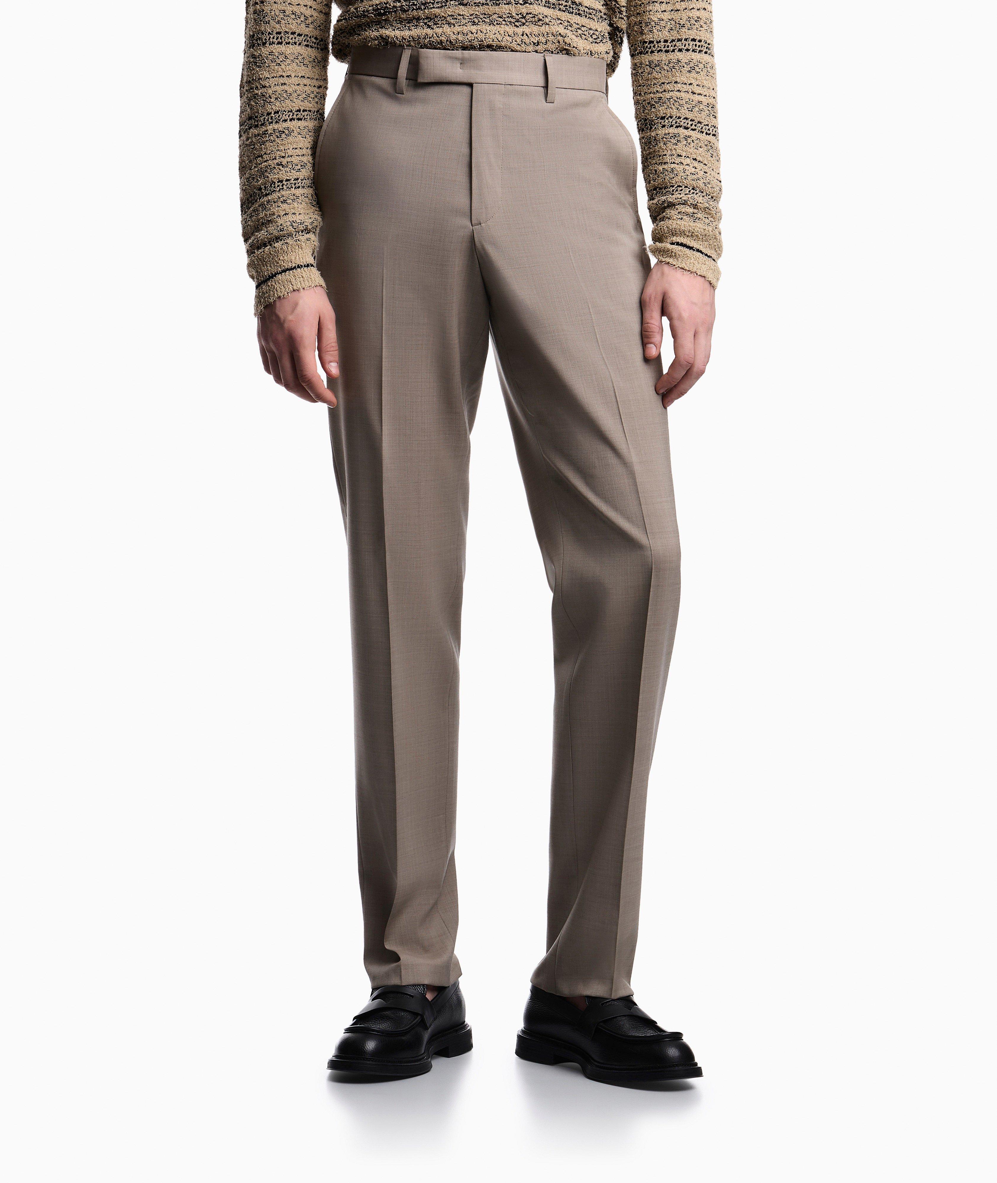 Emporio Armani Virgin Wool Canvas Dress Pants | Dress Pants