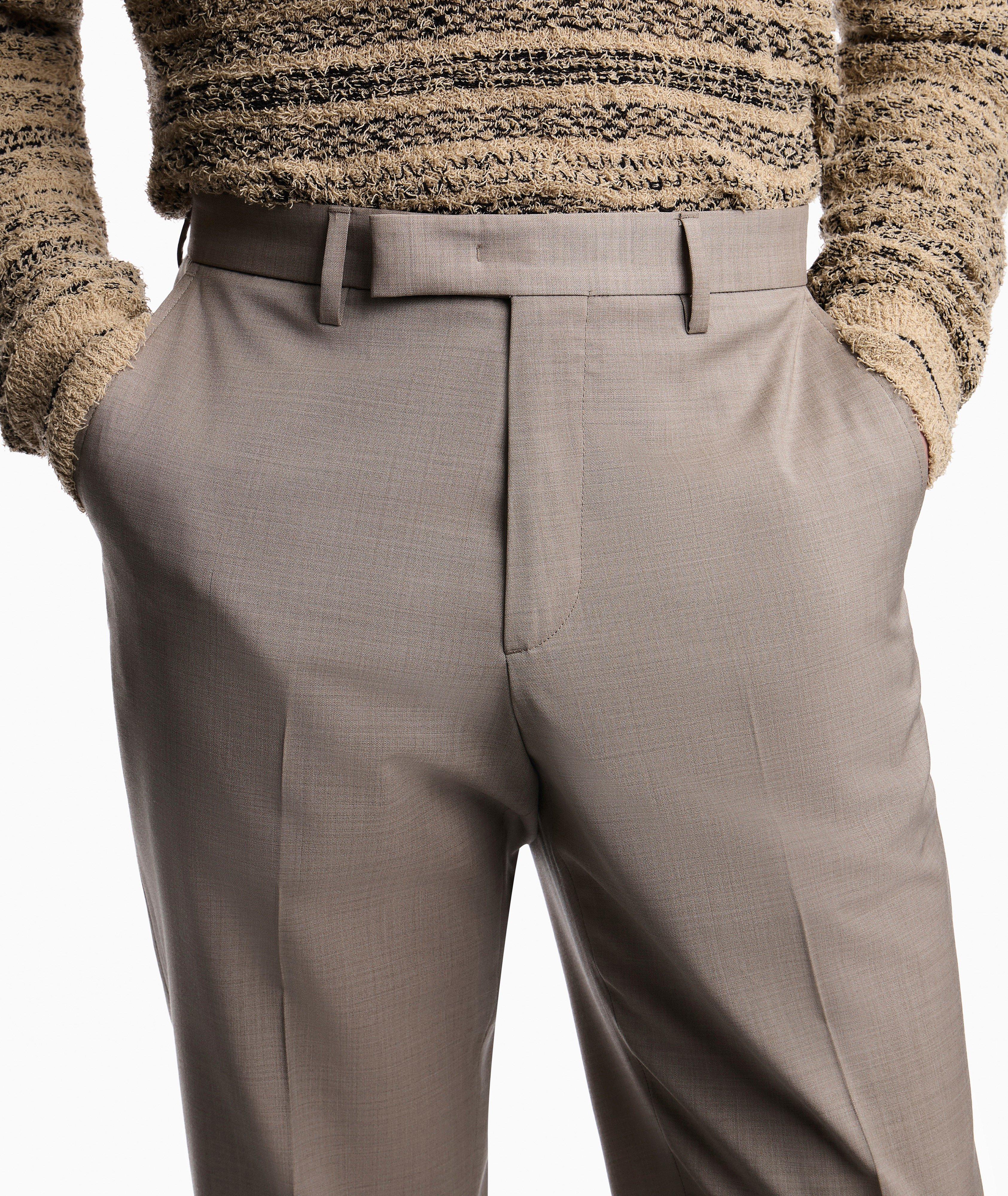 Emporio Armani Pantalons habillés toile laine vierge | Pantalons ...
