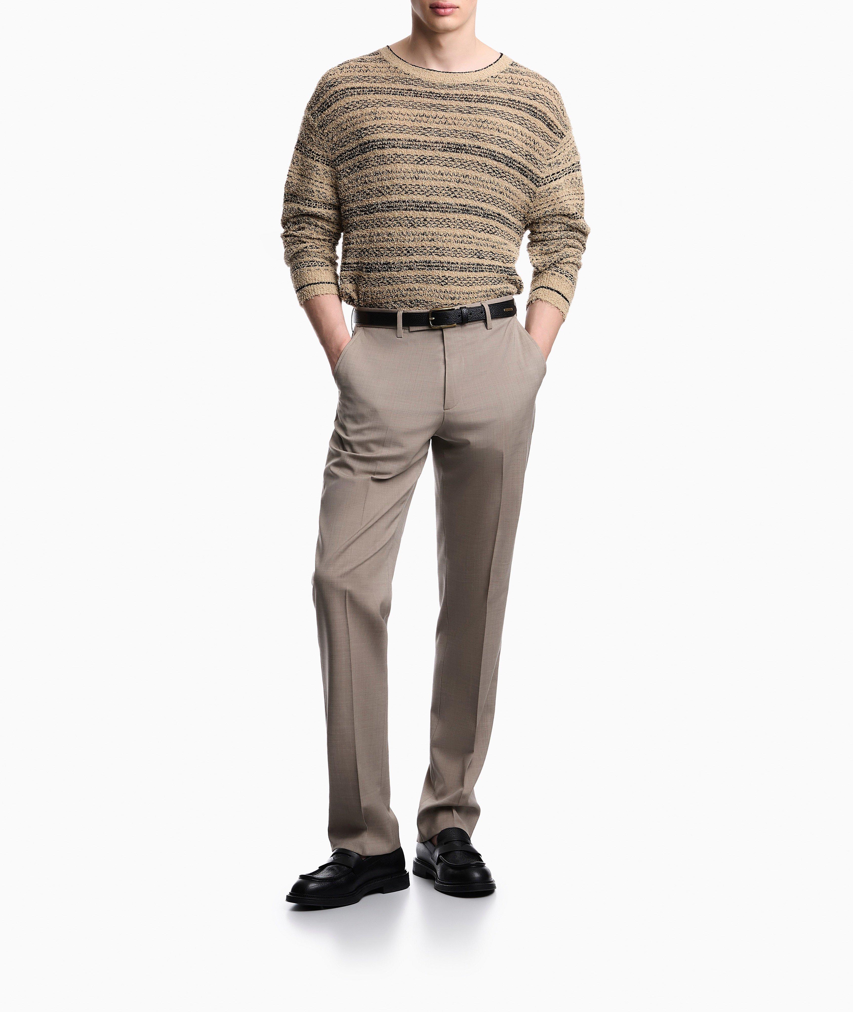 Emporio Armani Virgin Wool Canvas Dress Pants | Dress Pants