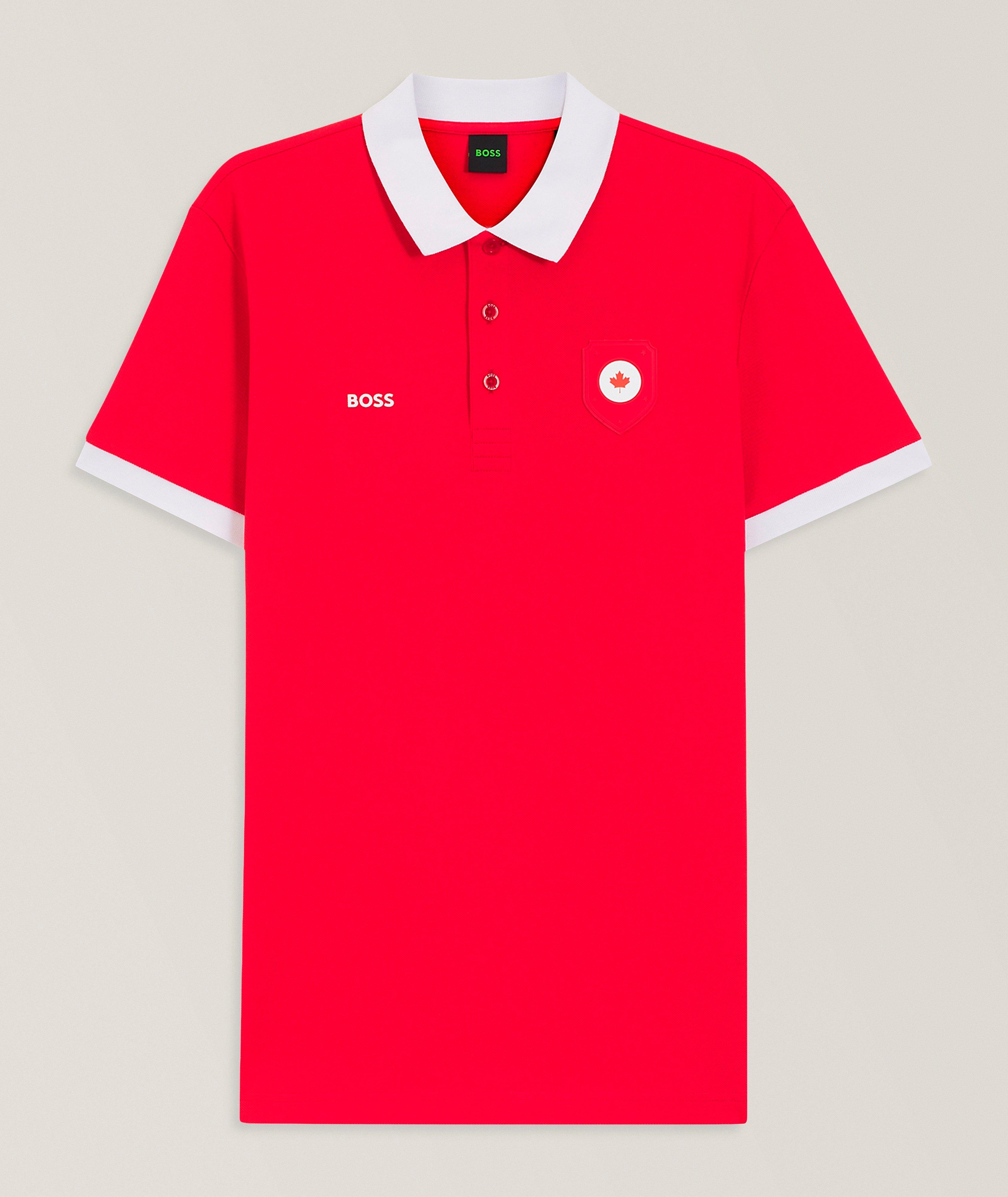 BOSS Paddy Canada Flag Cotton Polo