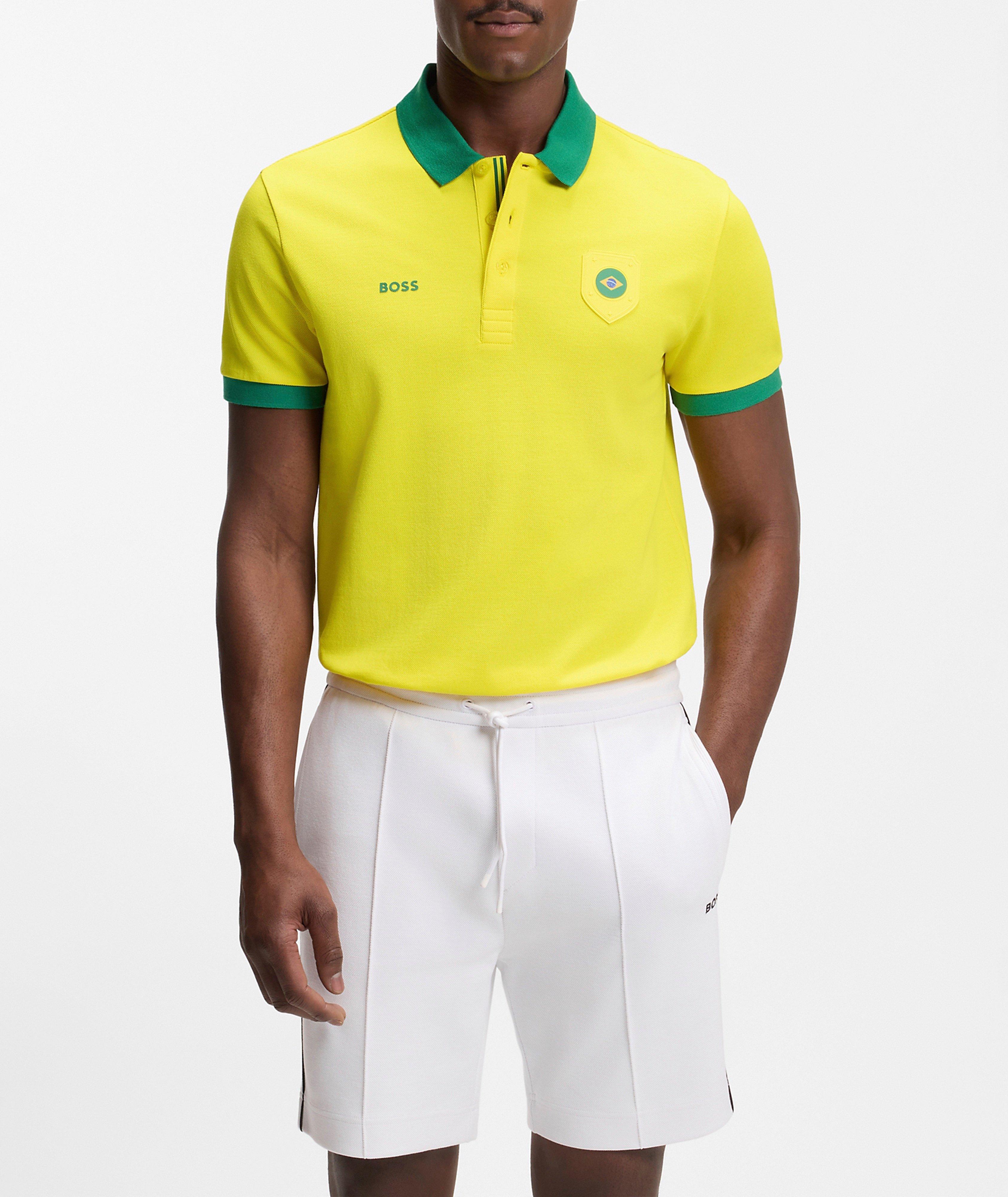 Paddy Brazil Flag Cotton Polo image 1