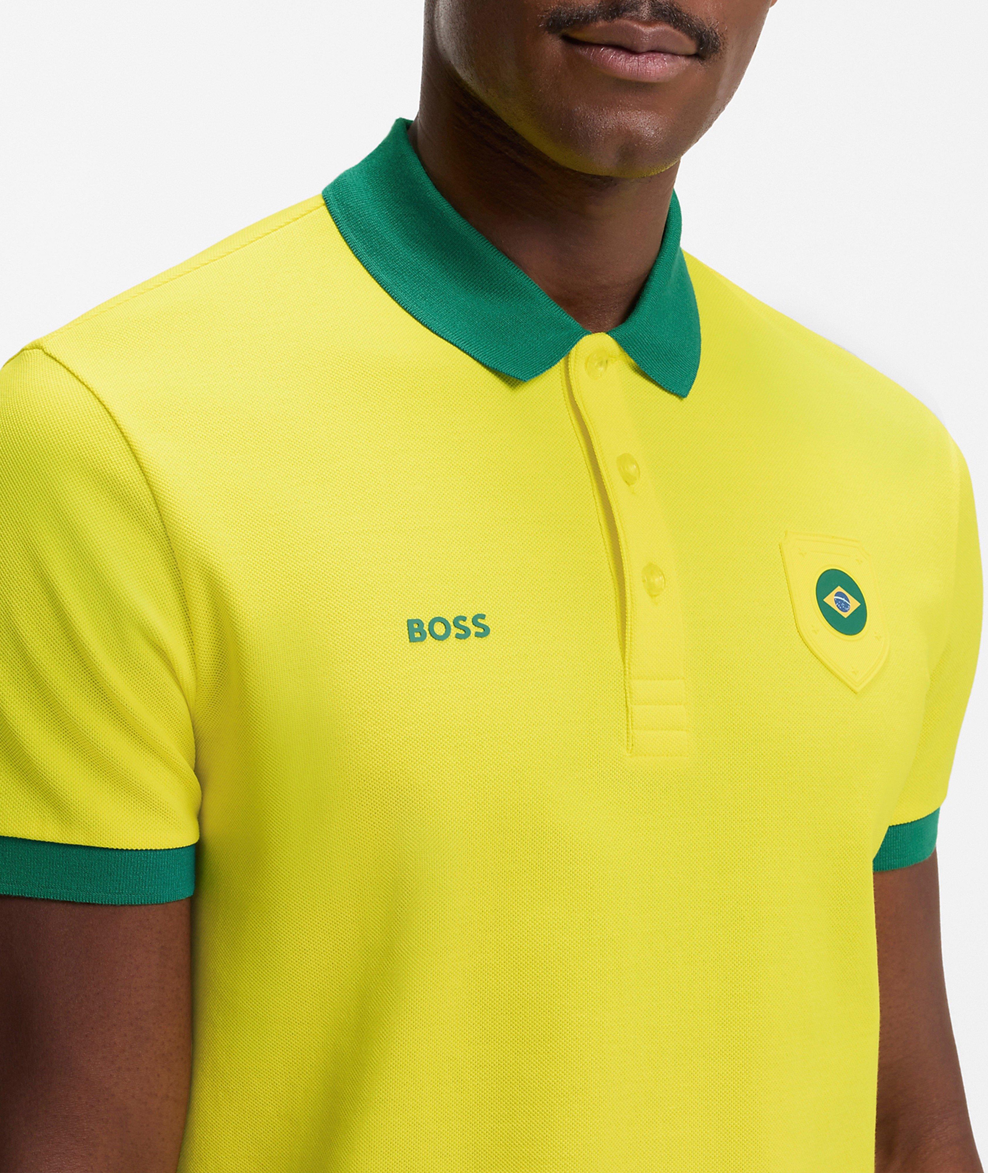 Paddy Brazil Flag Cotton Polo image 3
