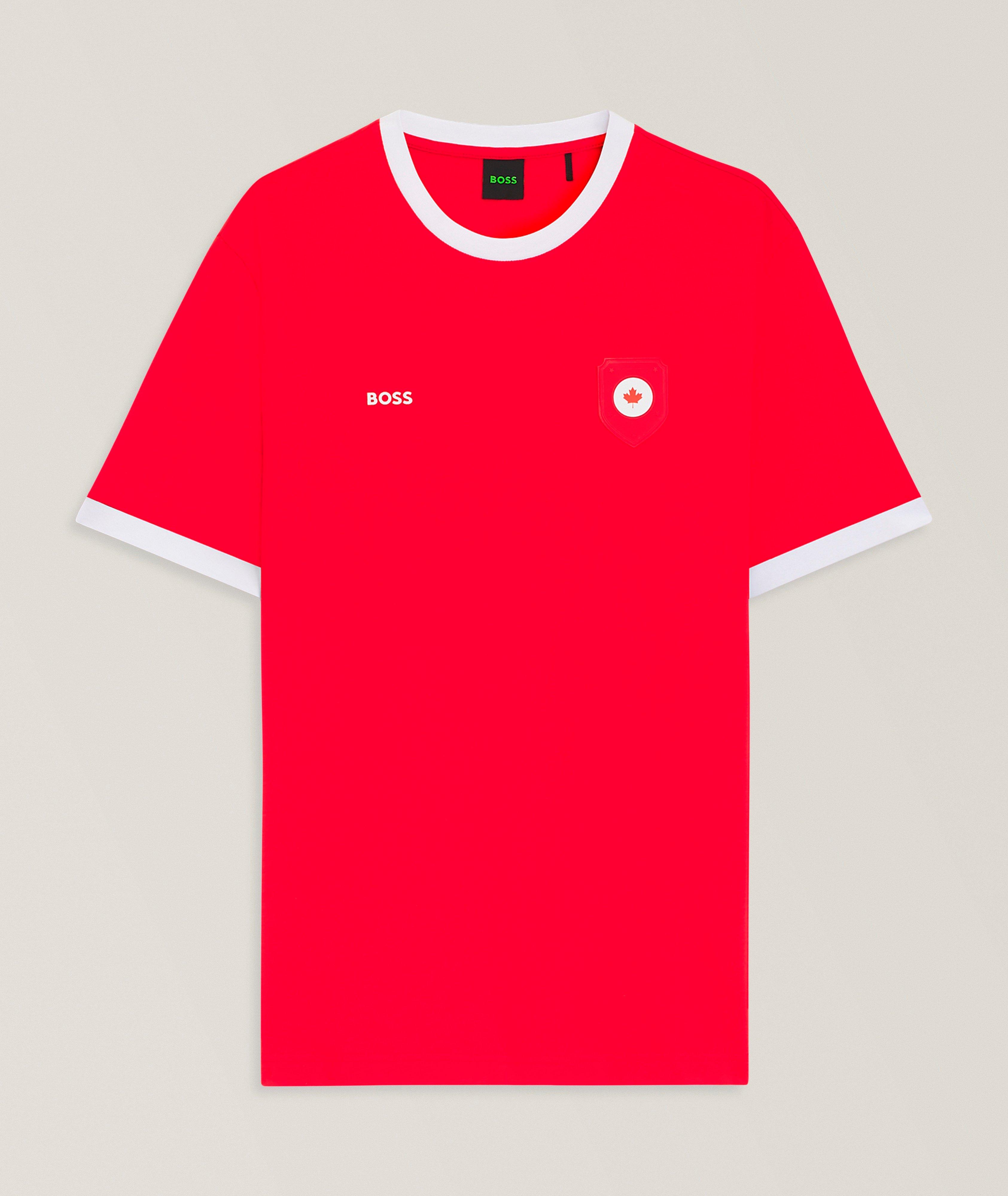 BOSS Canada Flag Stretch-Cotton T-Shirt