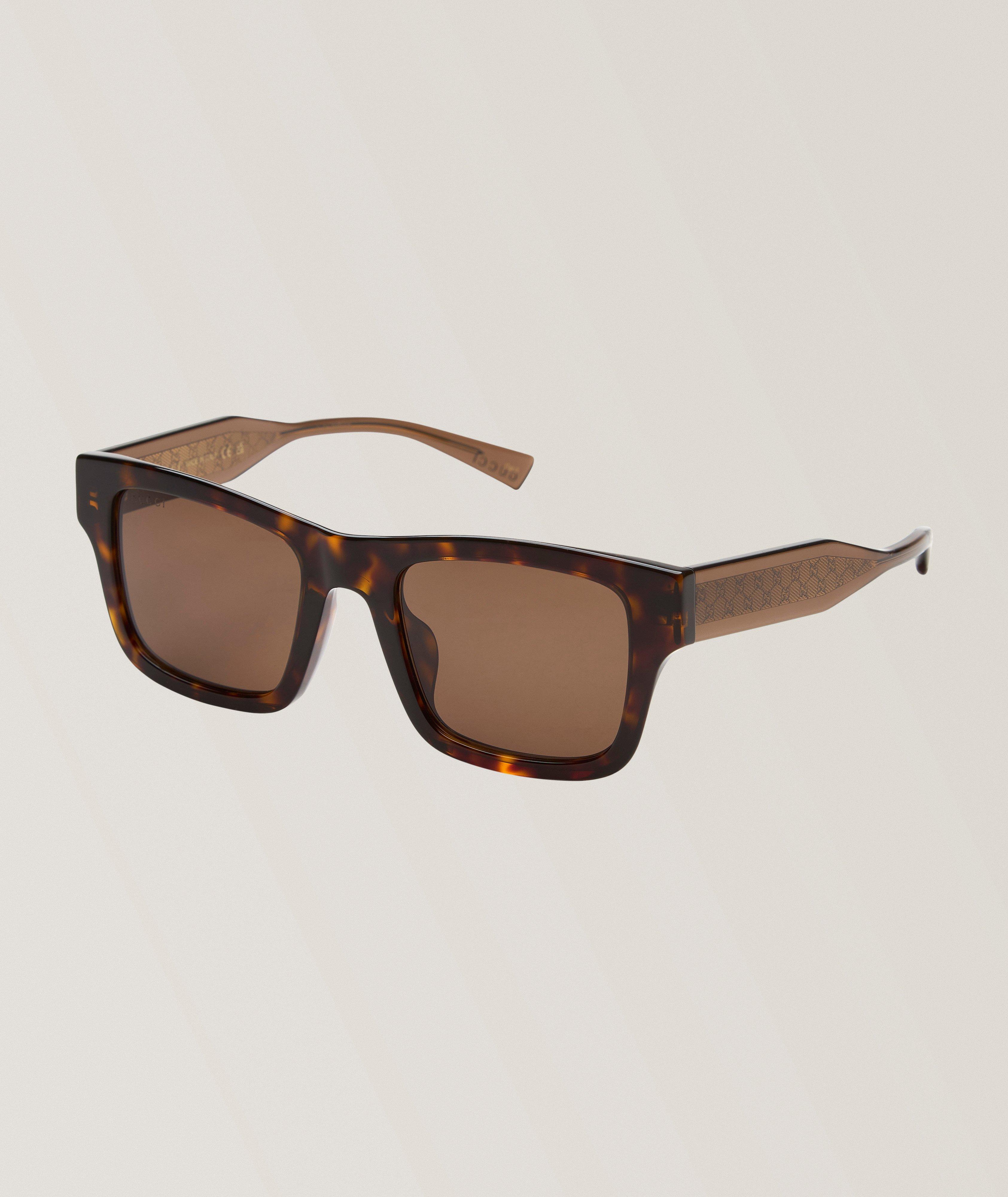 Gucci Lunettes de soleil rectangulaires Havana