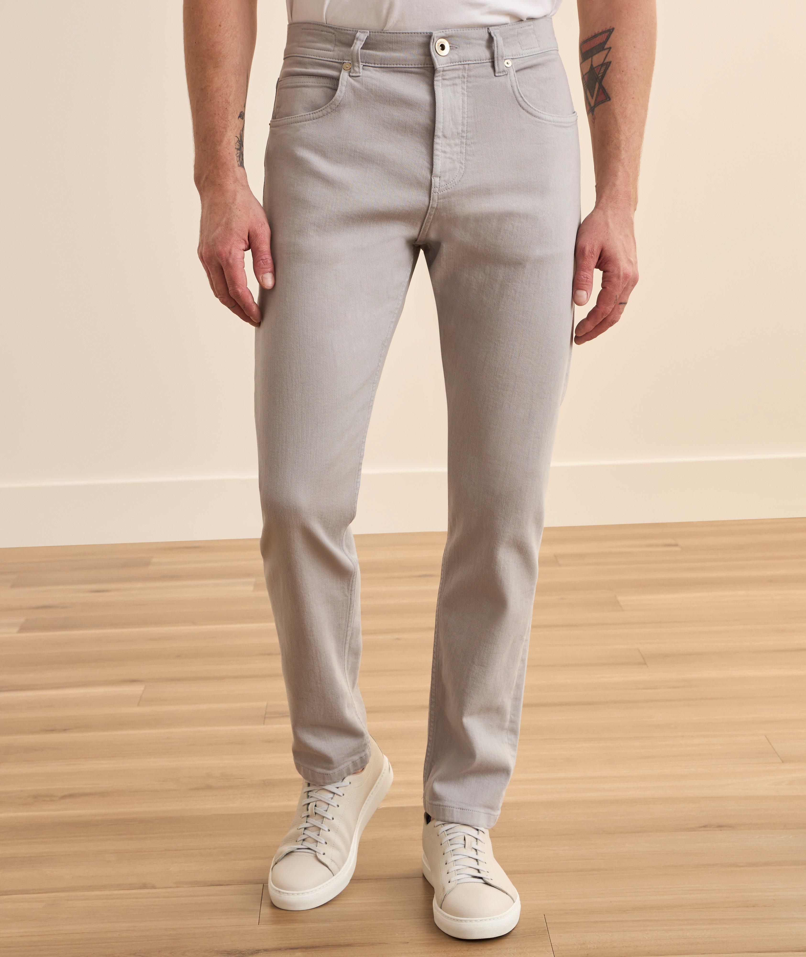 Pantalon cinq poches coton extensible image 1