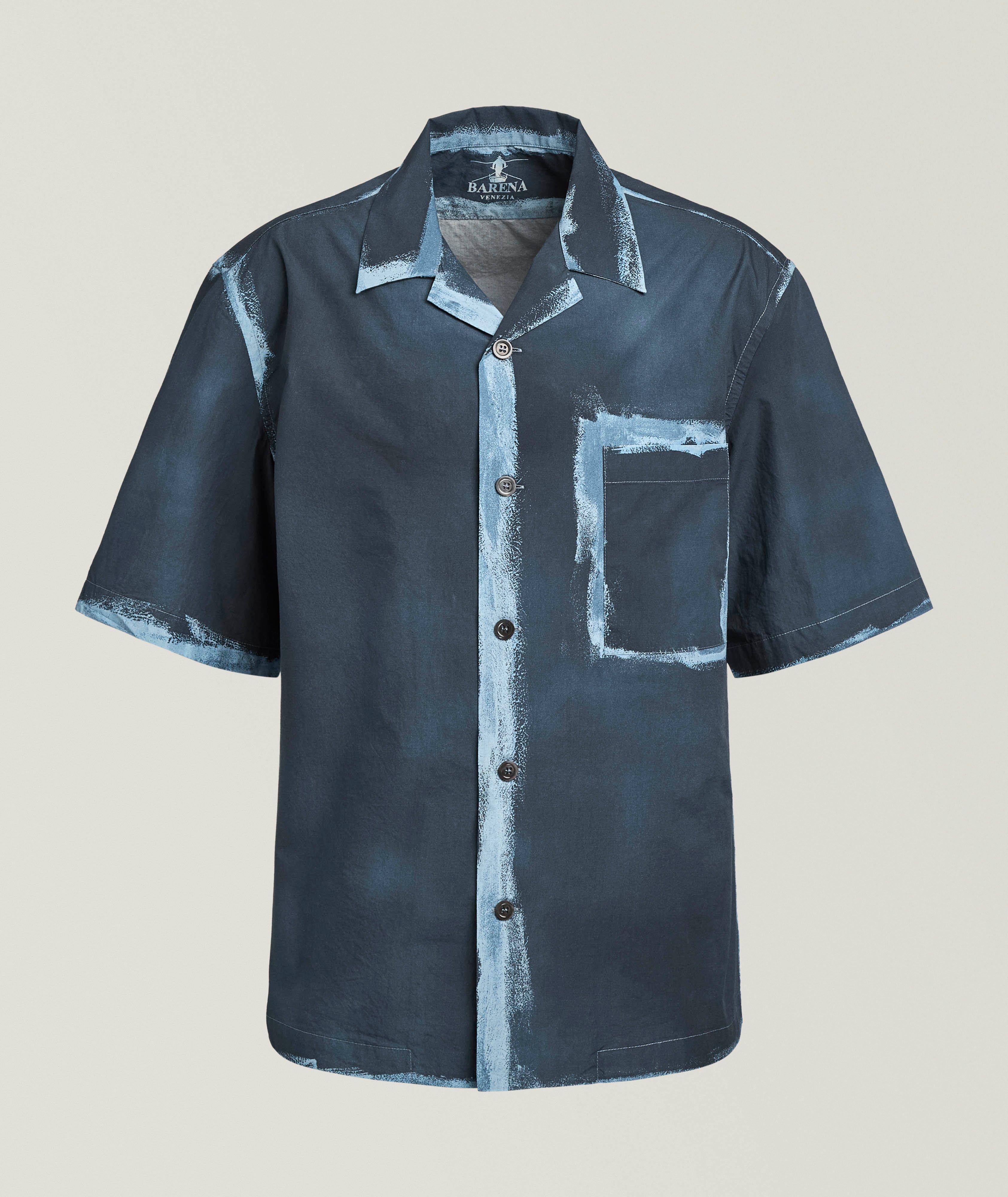 Barena Venezia Nalos Fumego Dye-Print Camp Shirt