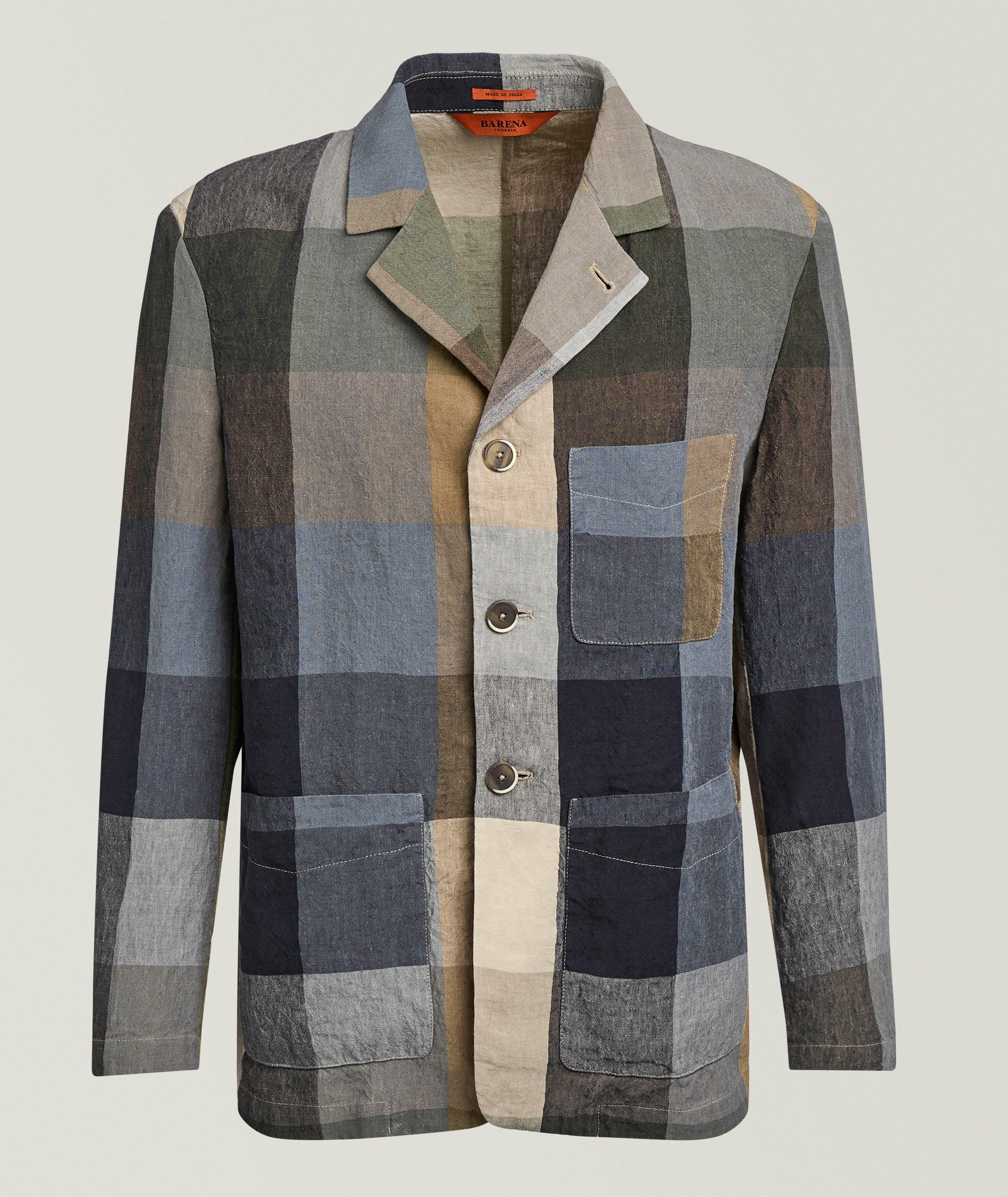 Barena Venezia Velona Forean Check Linen Sport Jacket