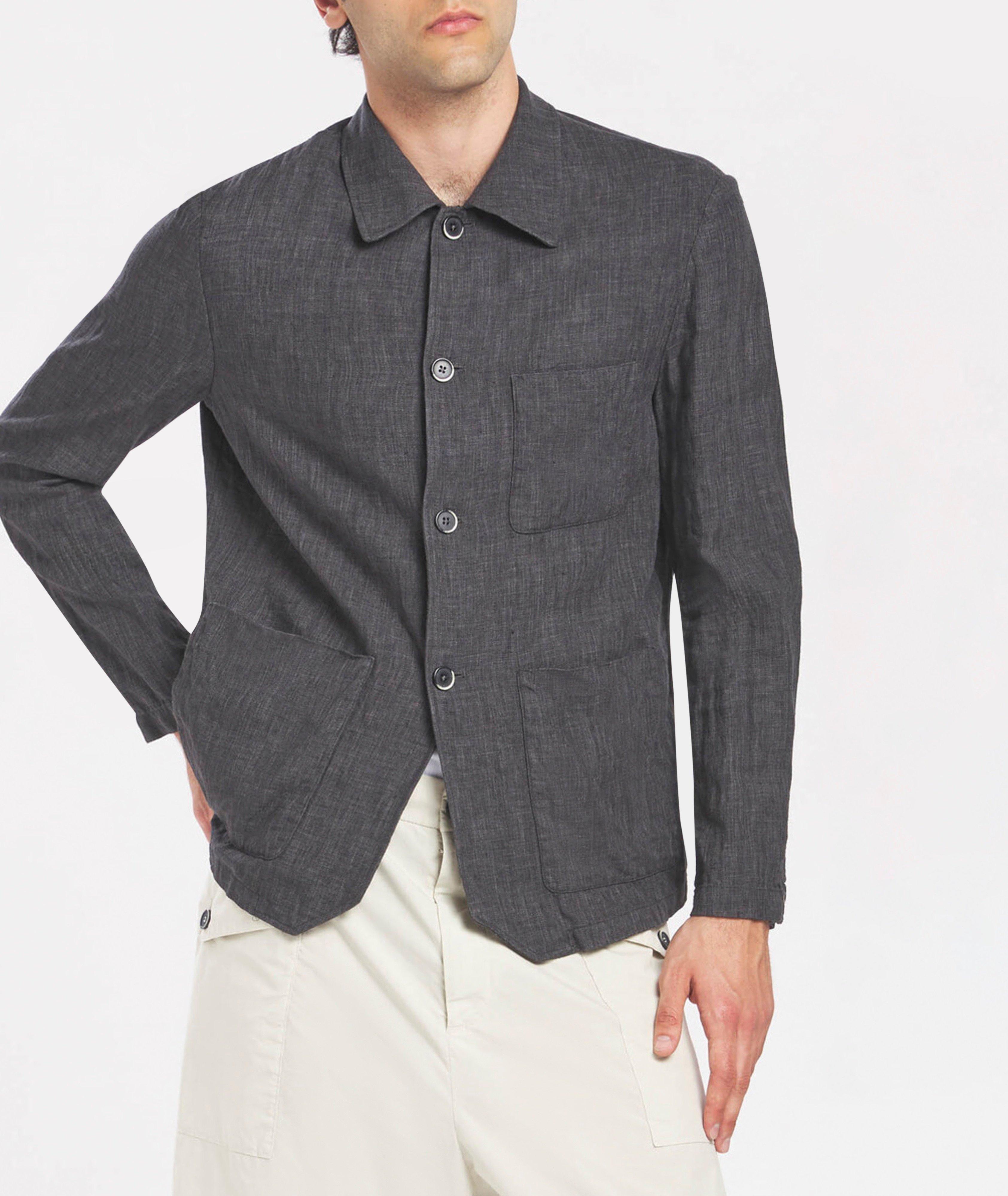 Linen-Blend Chore Jacket   image 4