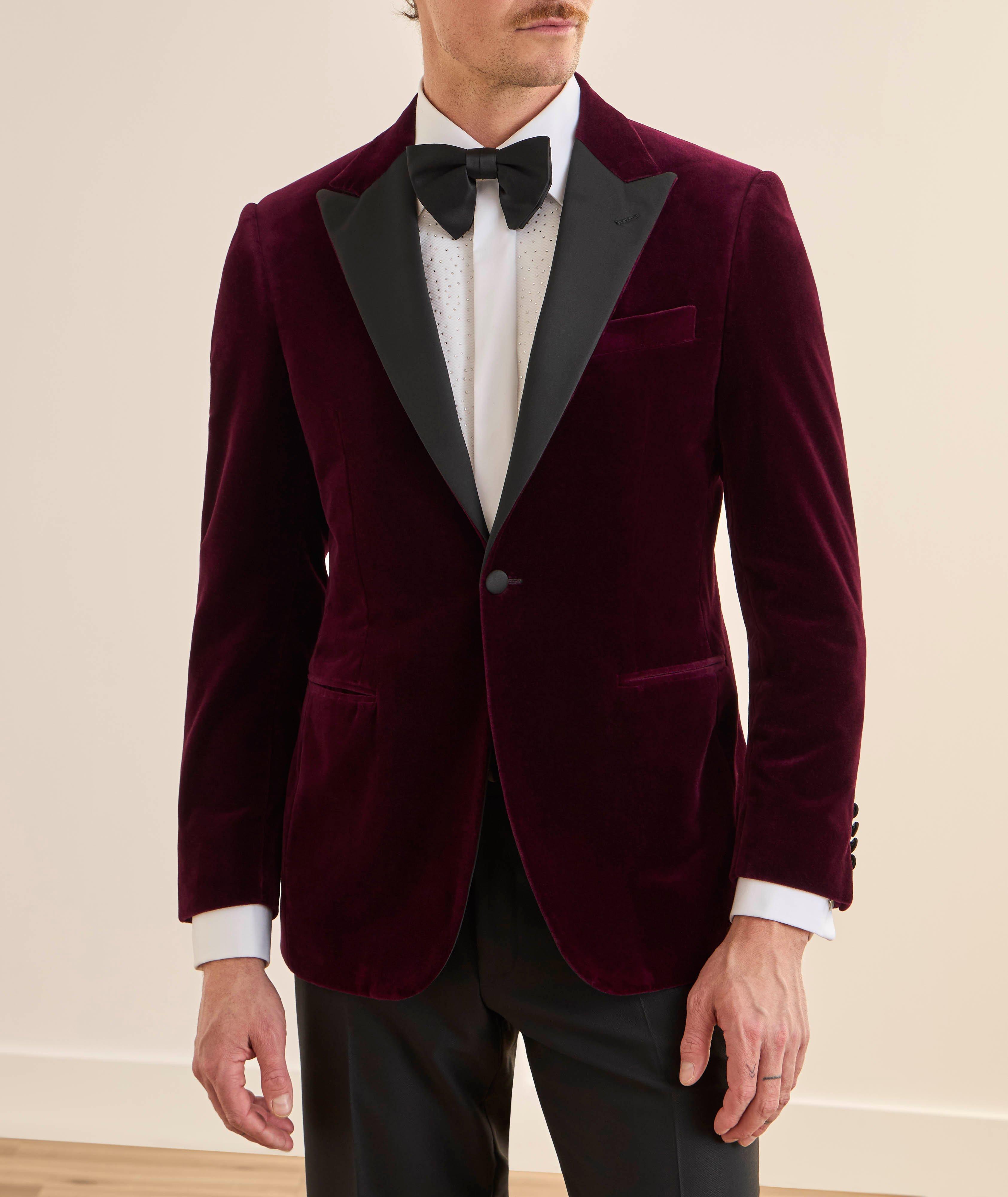 Veston smoking velours à revers pointe image 1