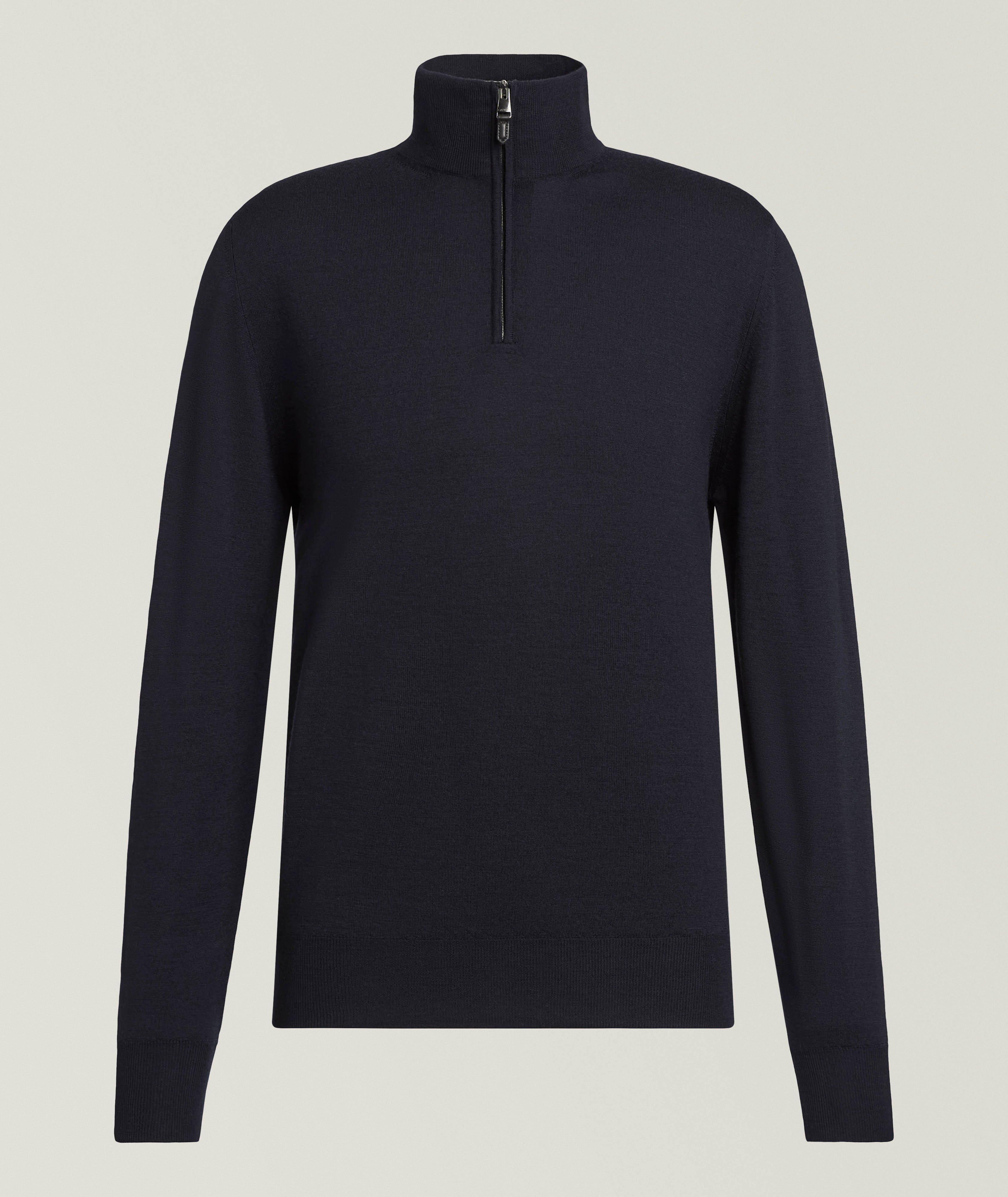 Canali Wool Quarter-Zip Sweater