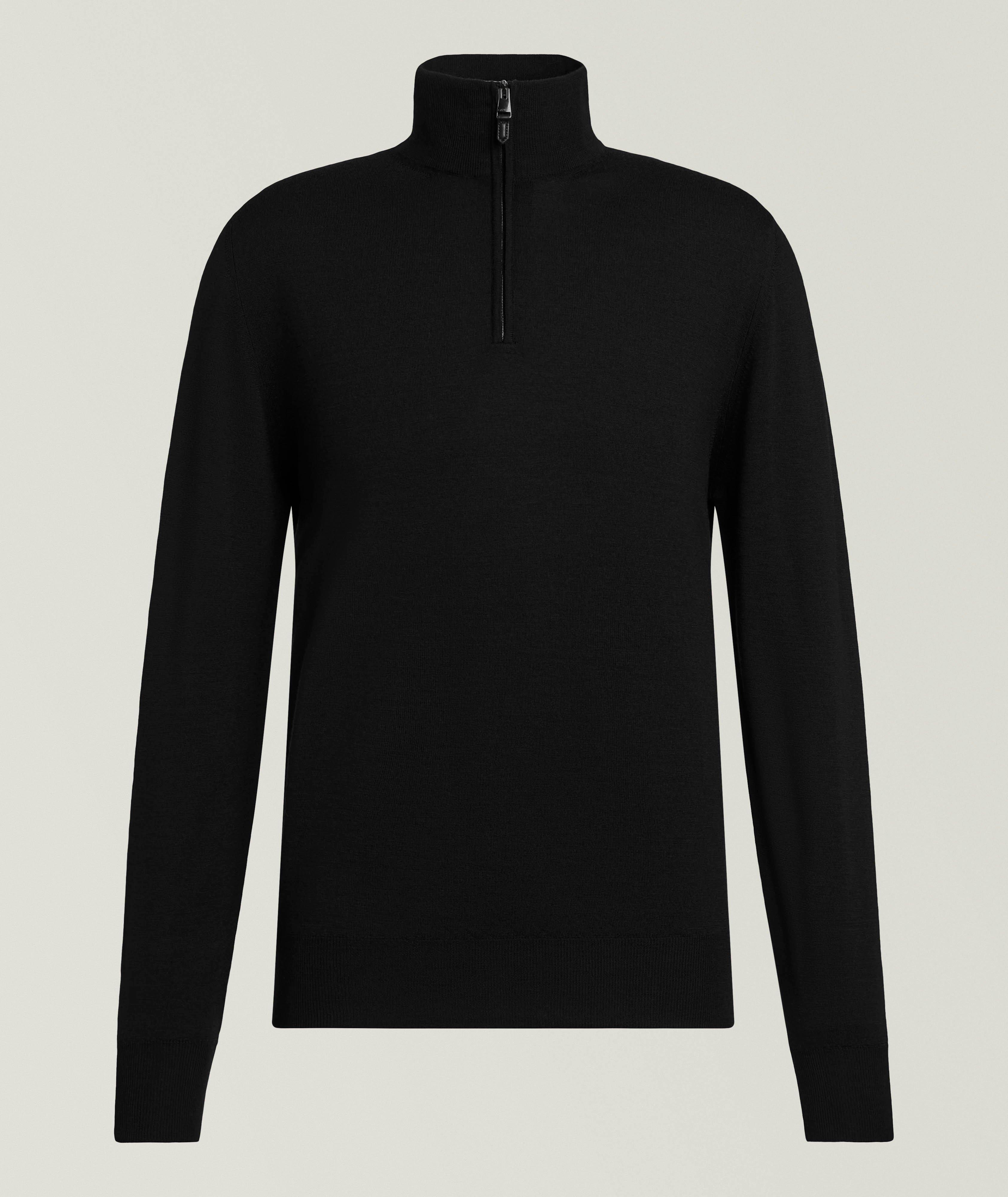 Canali Wool Quarter-Zip Sweater