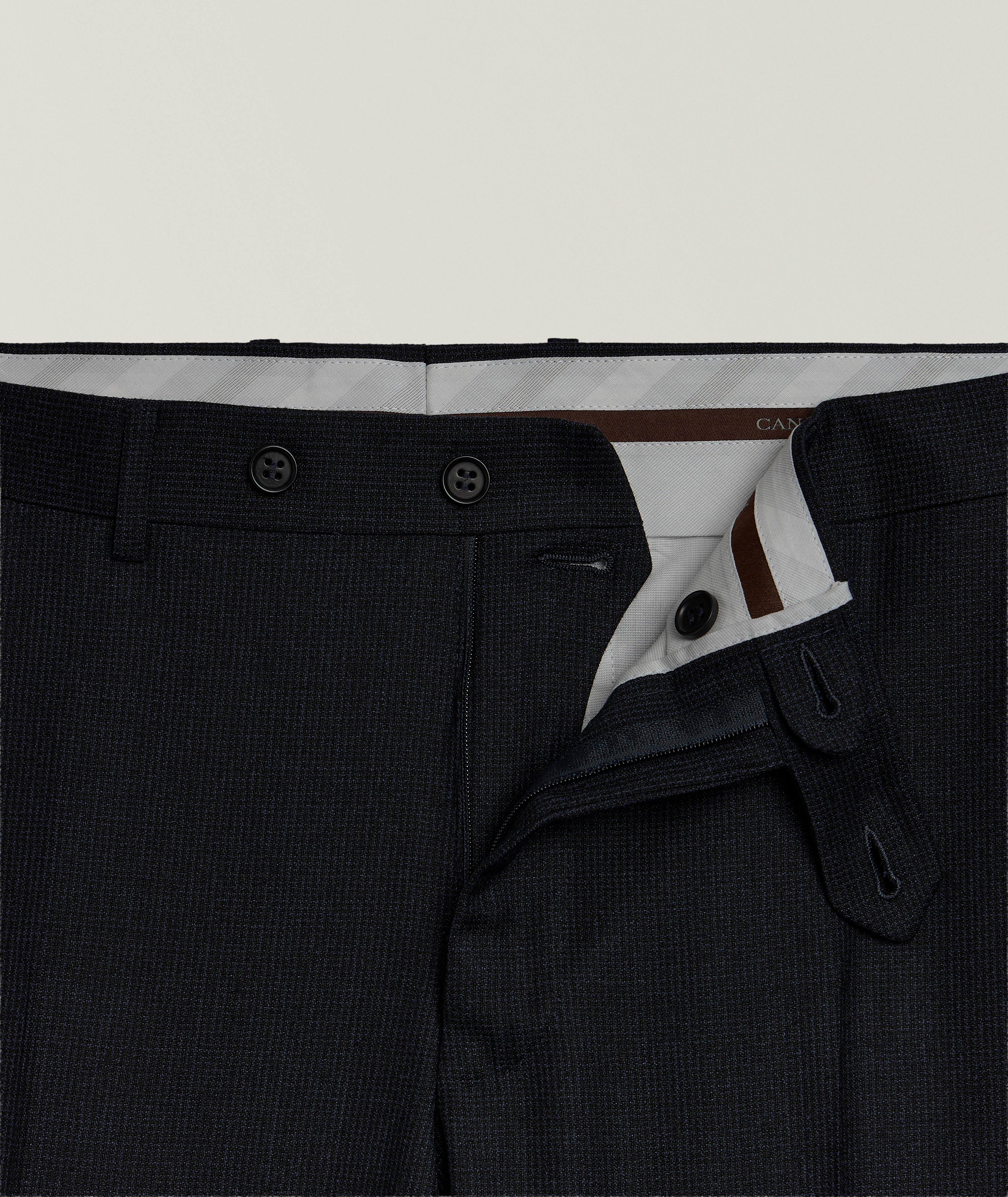 Impeccabile Wool Micro-Check Dress Pants image 1