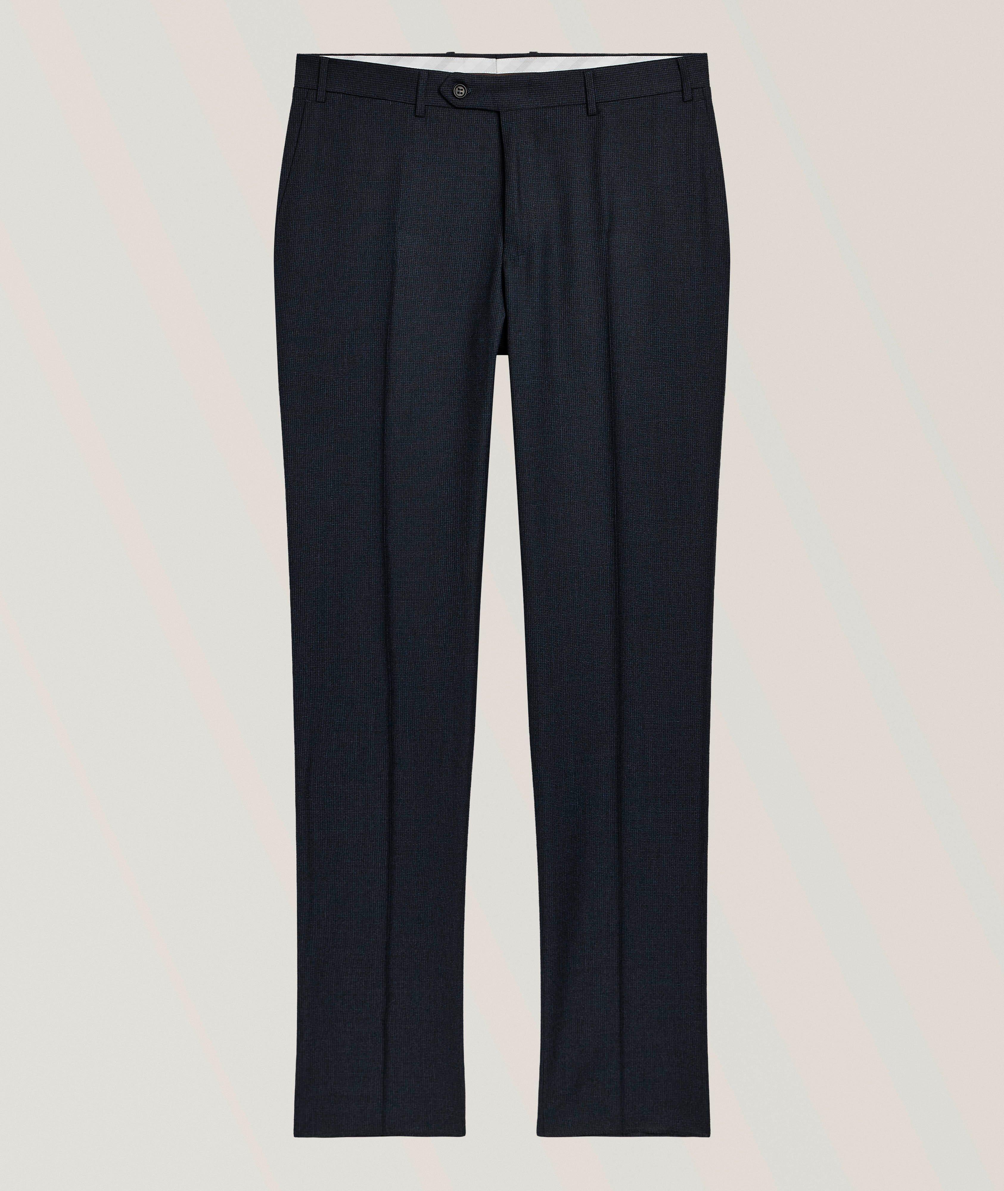 Impeccabile Wool Micro-Check Dress Pants image 0