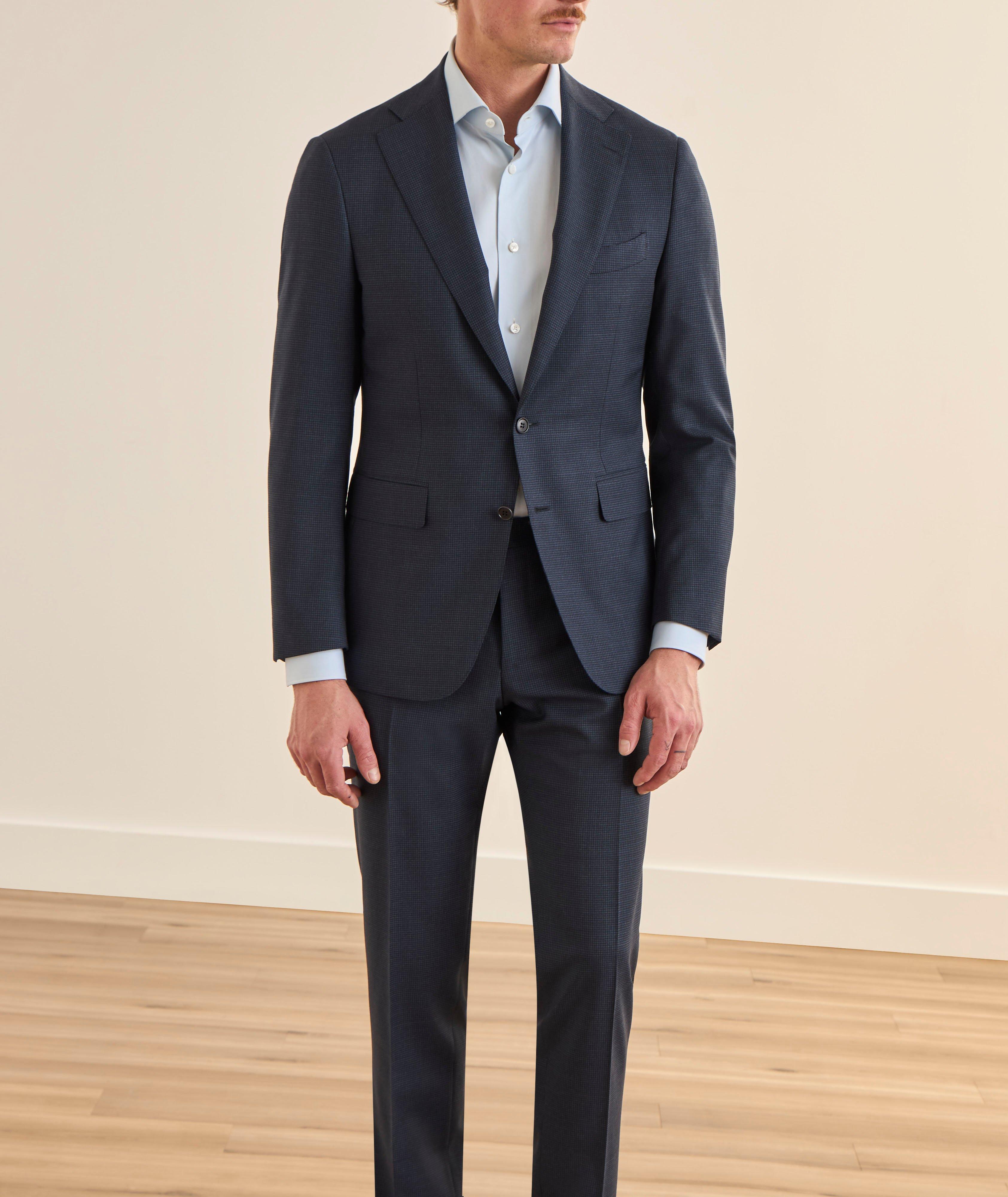 Micro-Houndstooth Wool Suit image 1