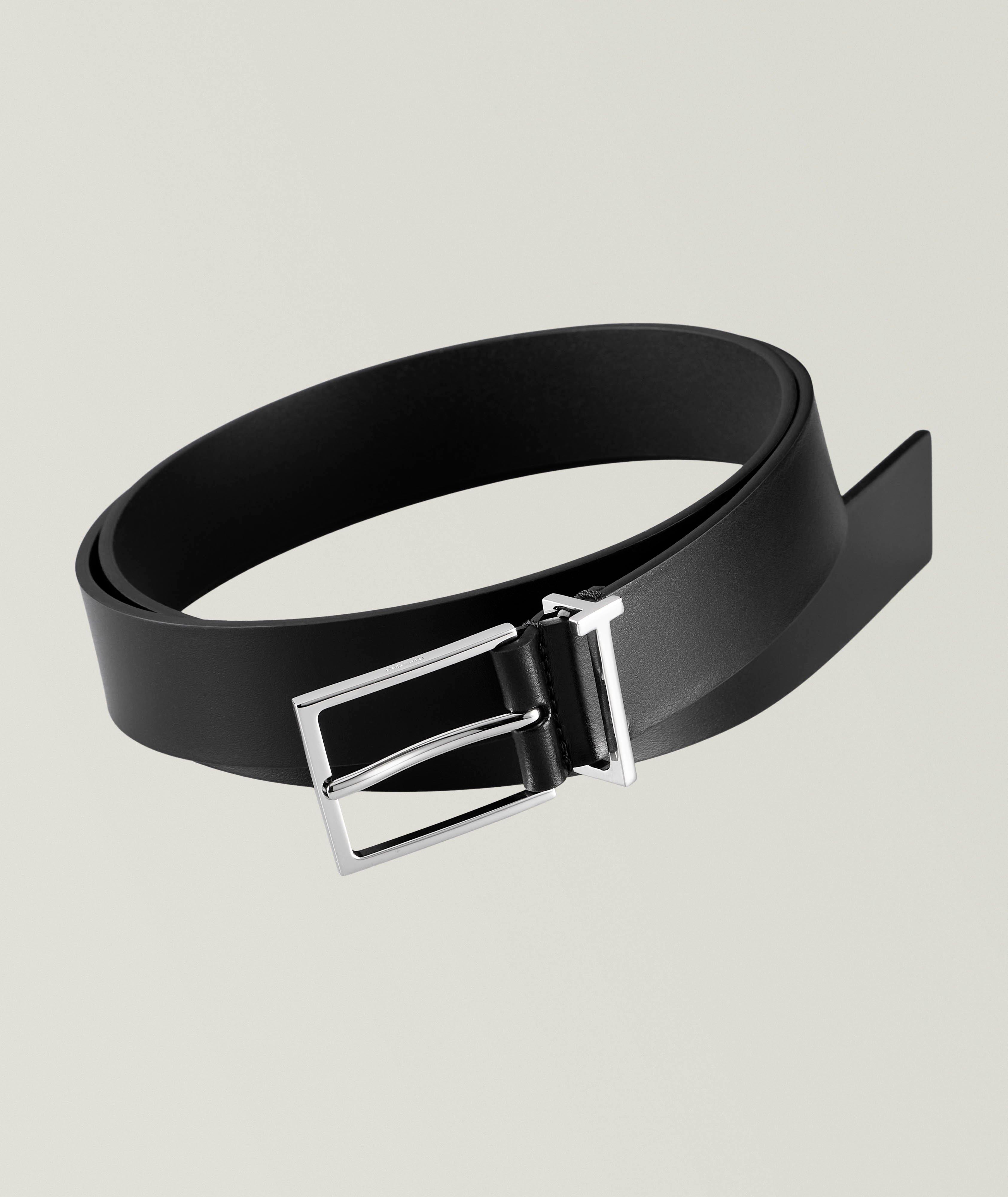 Ceinture en cuir lisse boucle-T Vacchetta image 0