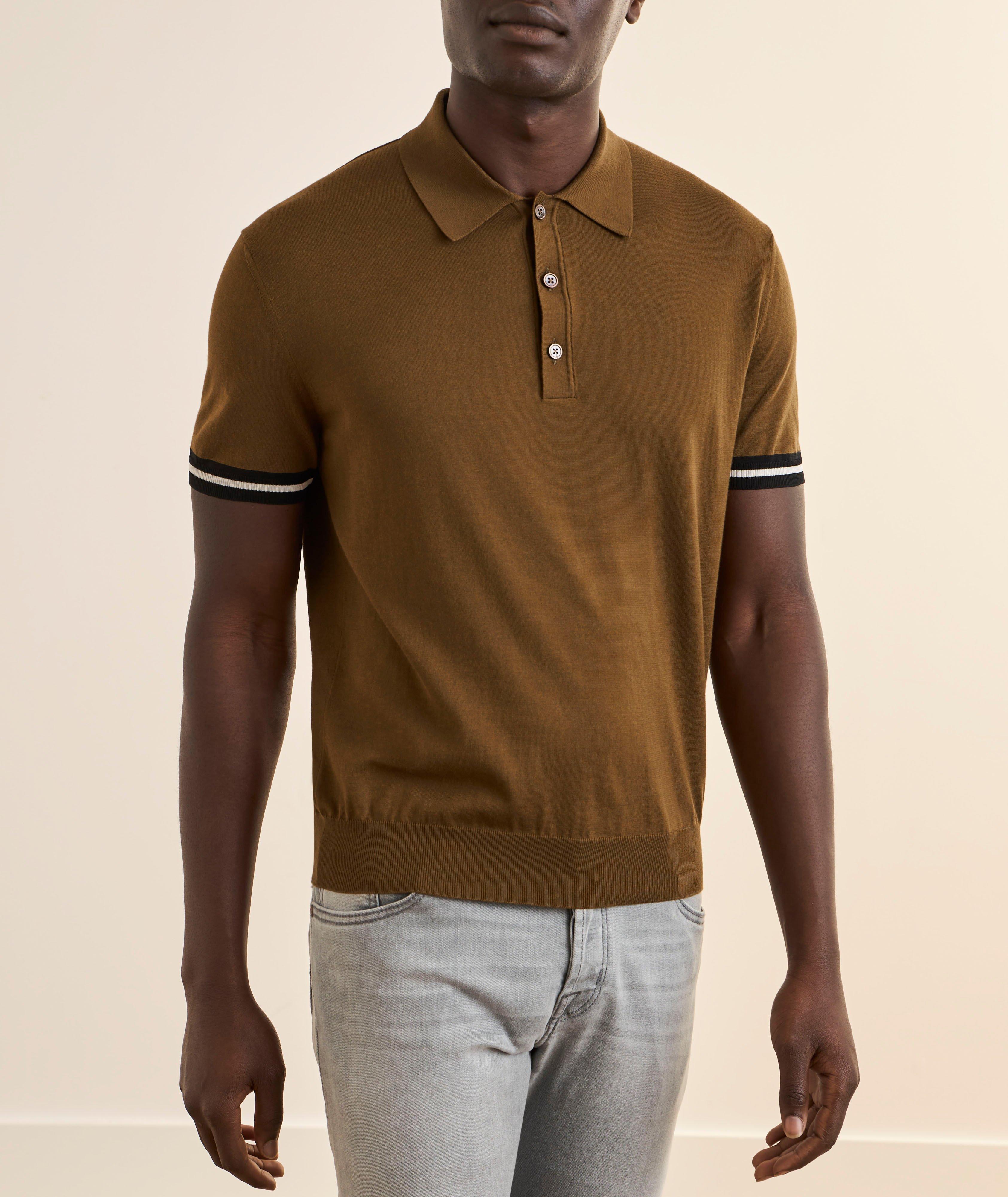 Contrast-Trim Cotton-Silk Polo image 1