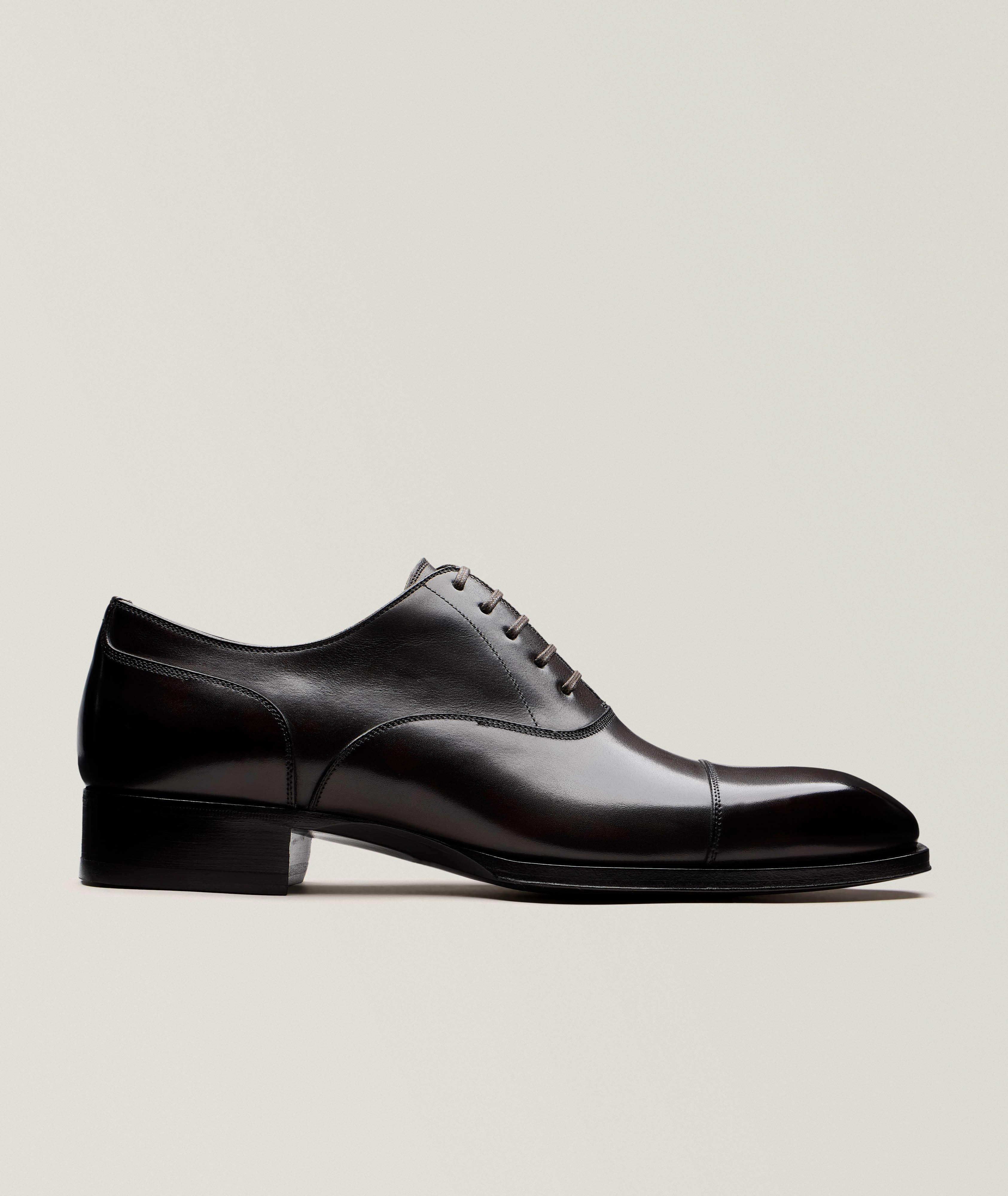 ZEGNA Vienna Evening Wholecut Leather Oxfords | Dress Shoes