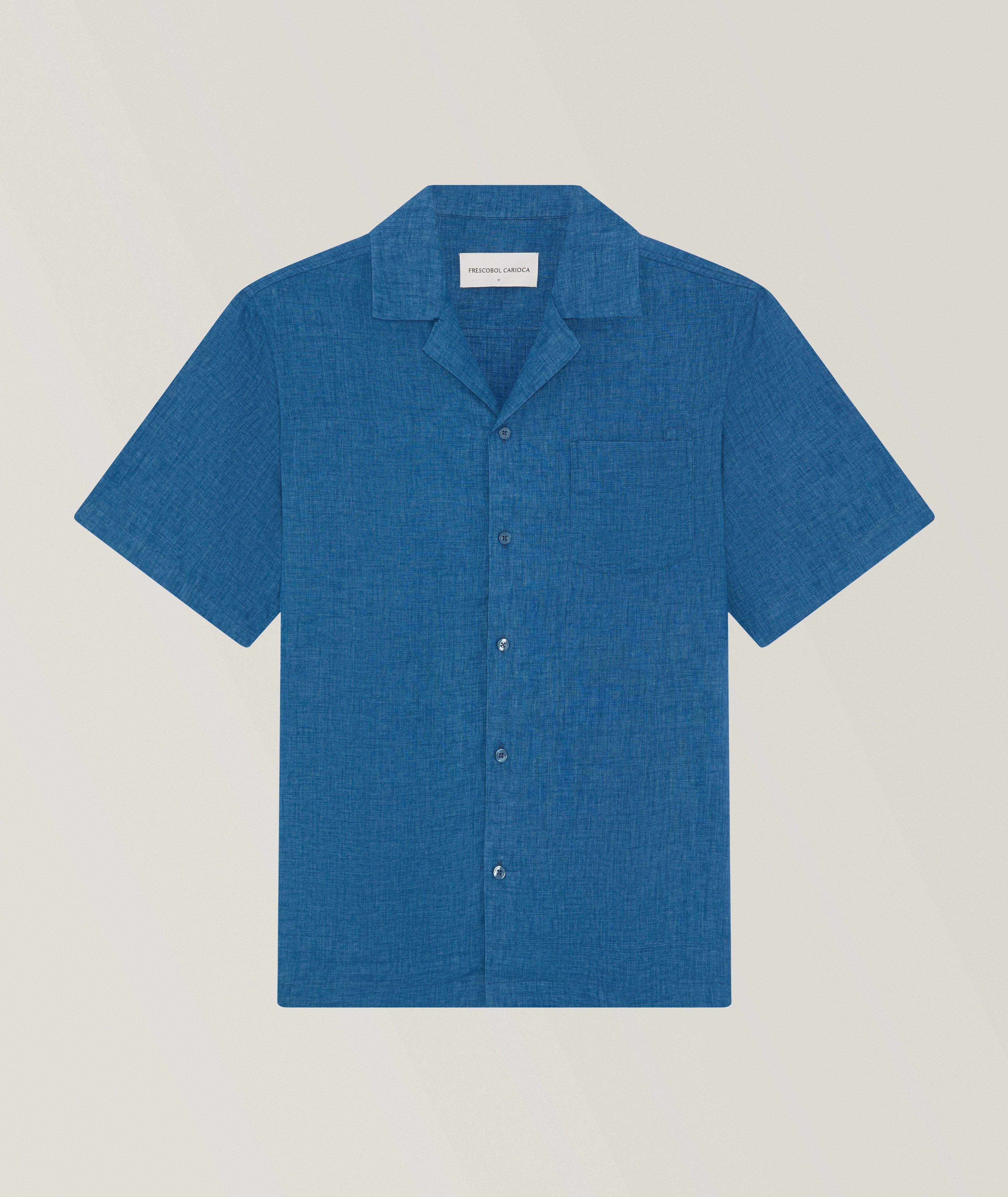 Frescobol Carioca Angelo Linen Pocket Camp Shirt