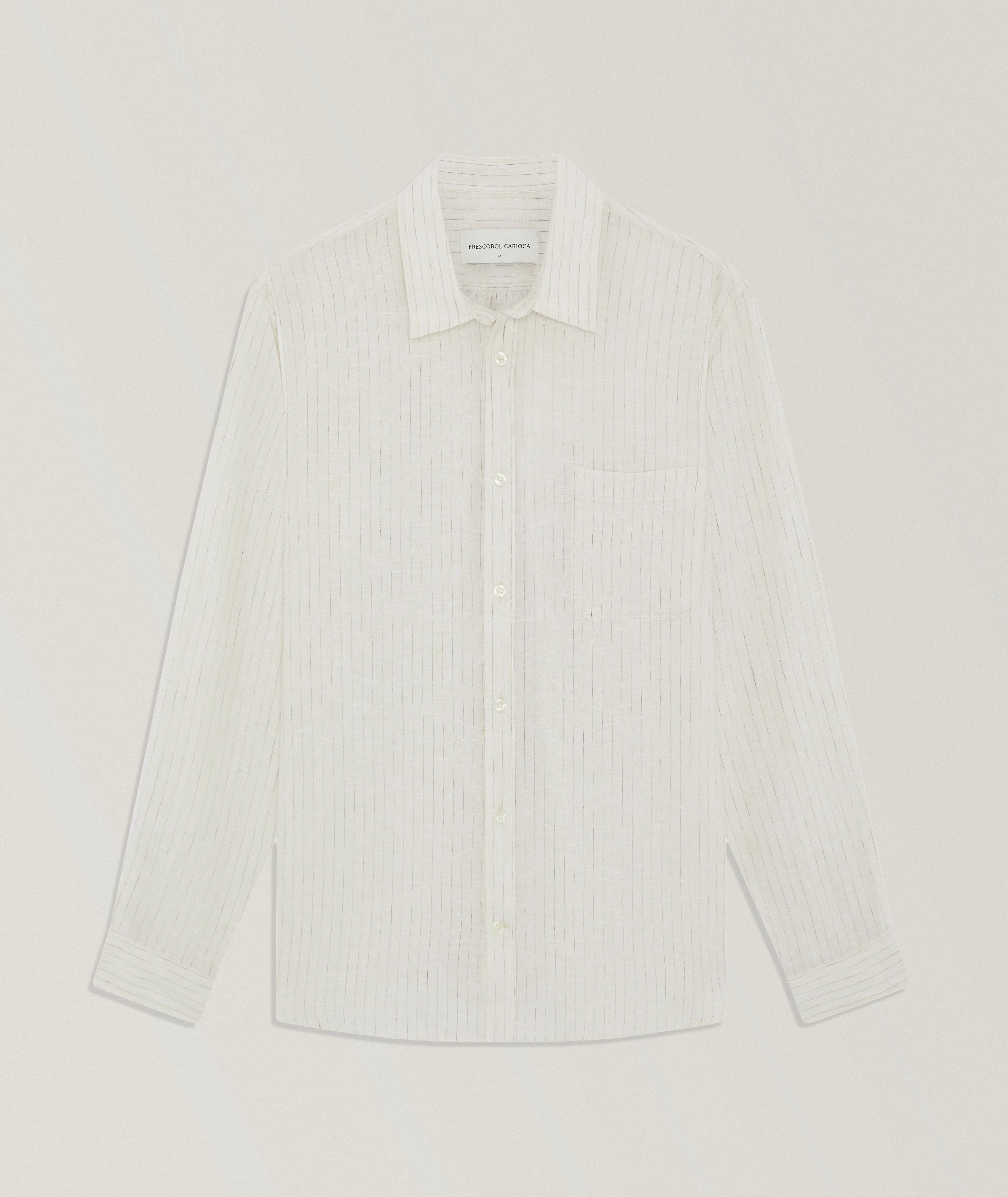 Chemise camp lin rayé Telles image 0